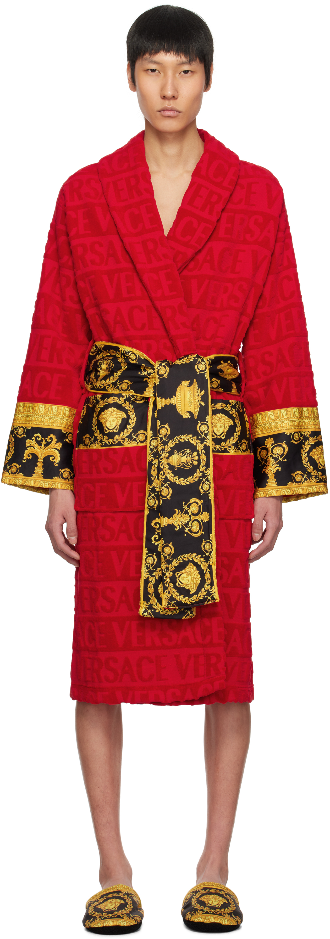 Red 'I Heart Baroque' Bathrobe