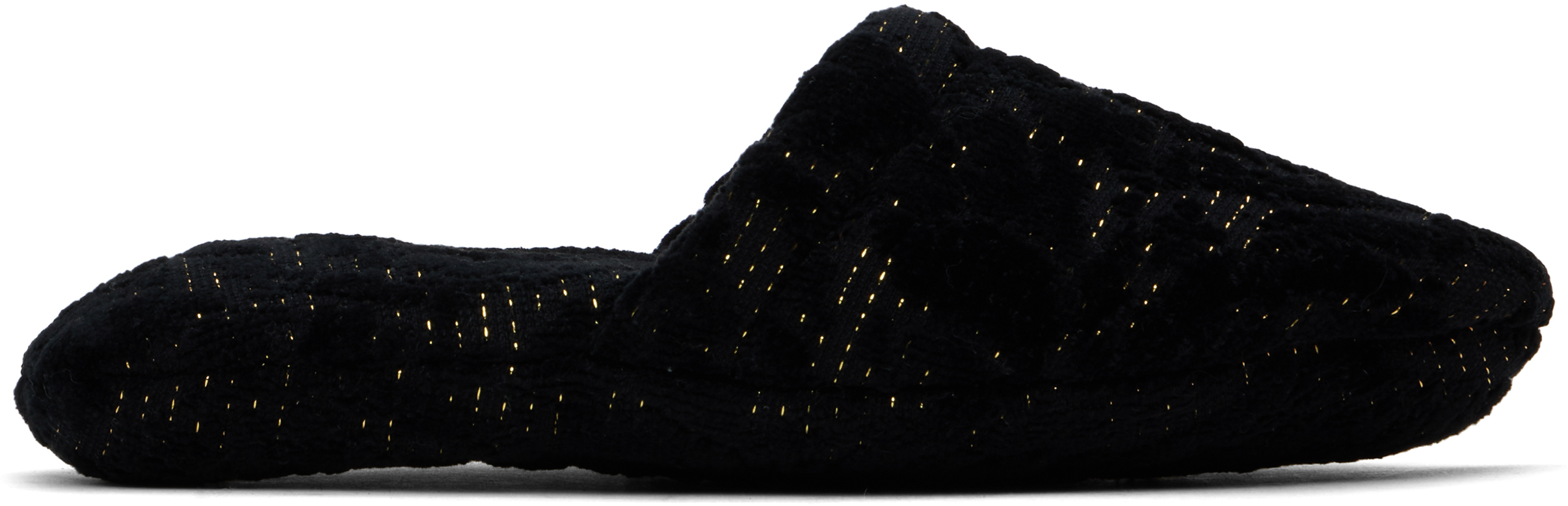 Black Barocco Slippers