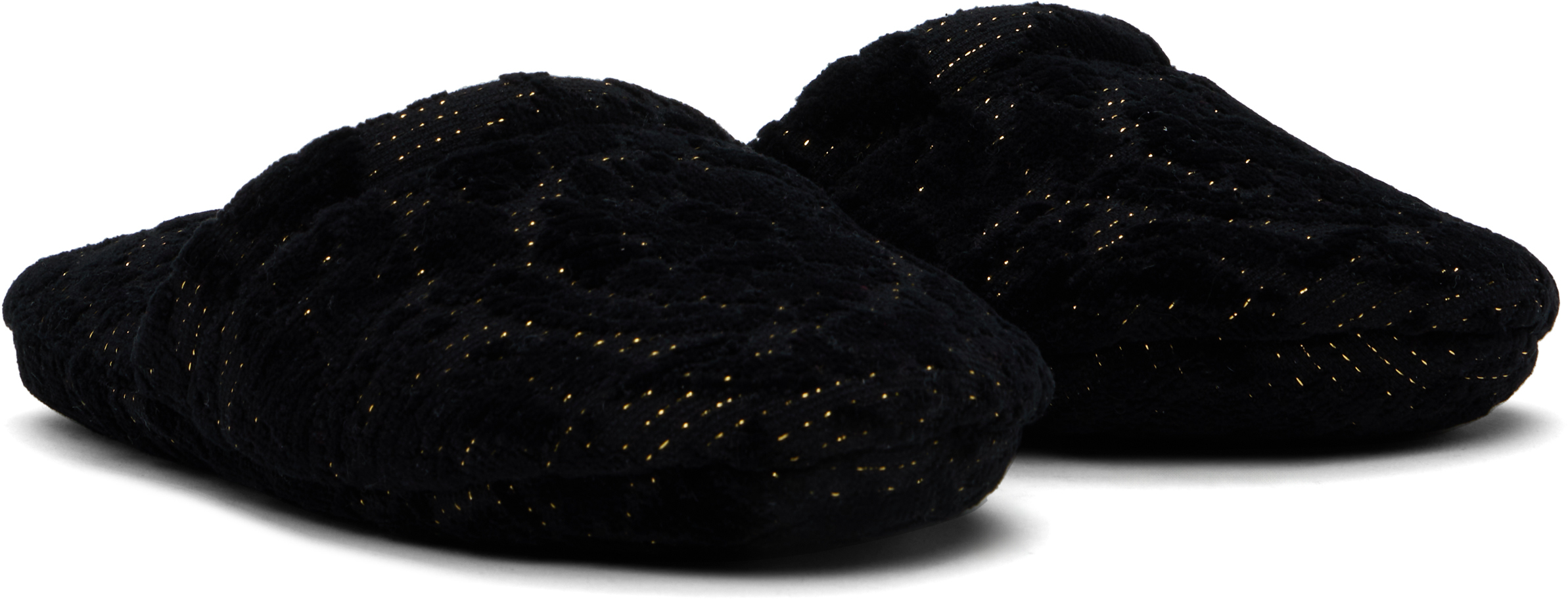 Versace Black Allover Towel Slippers In 1e880-anthracite
