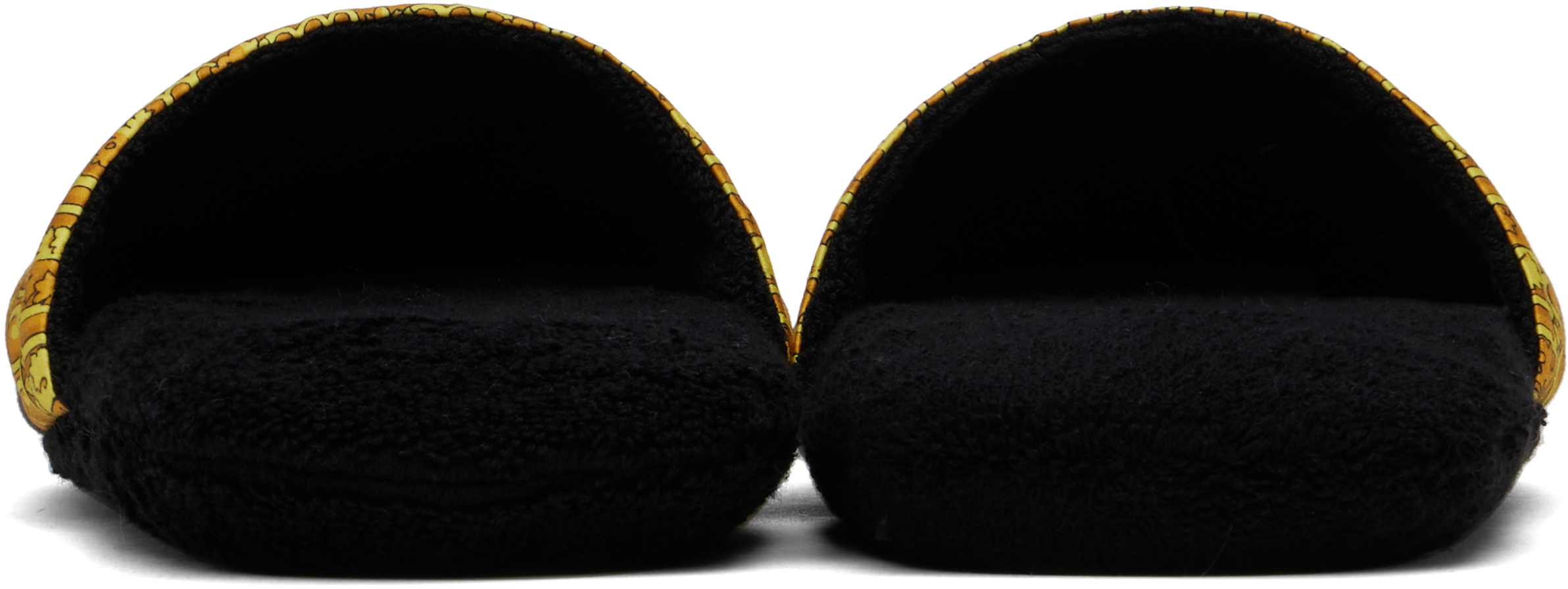Versace Large I Love Baroque Slippers In Z4800-black