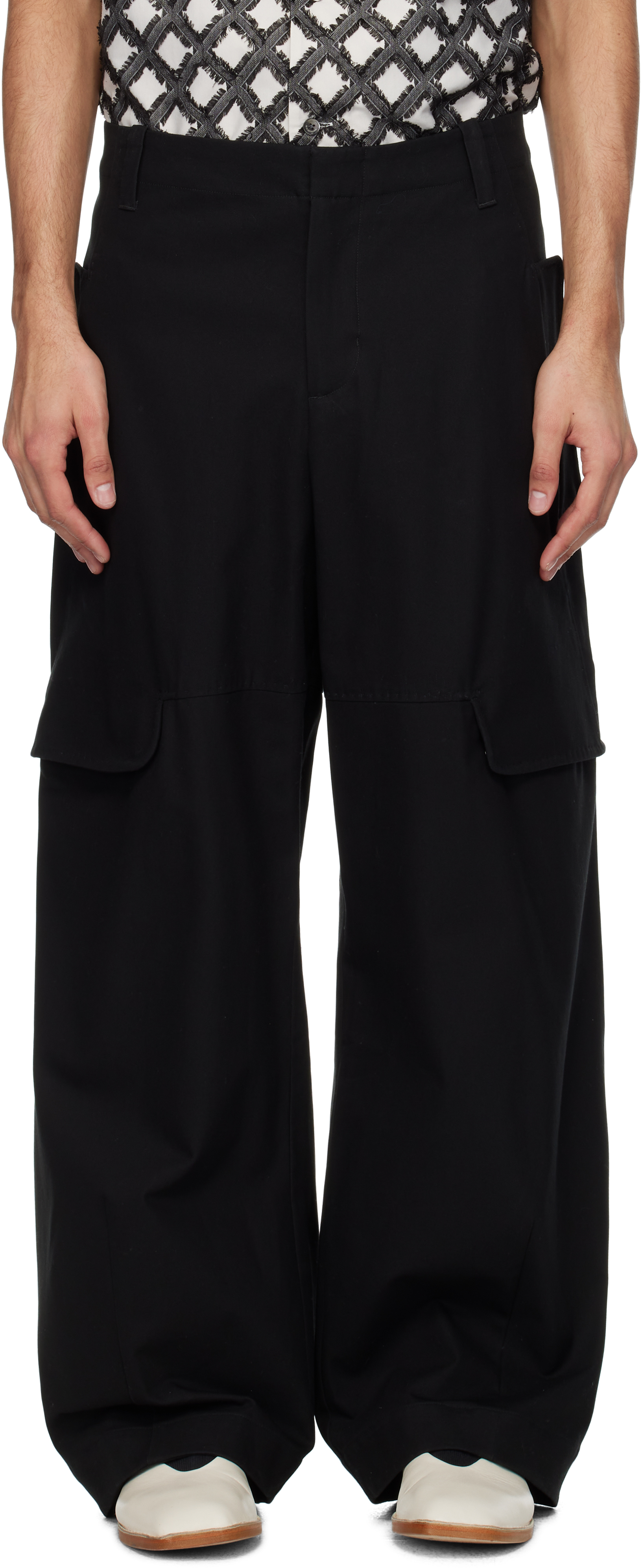 Black Index Cargo Pants