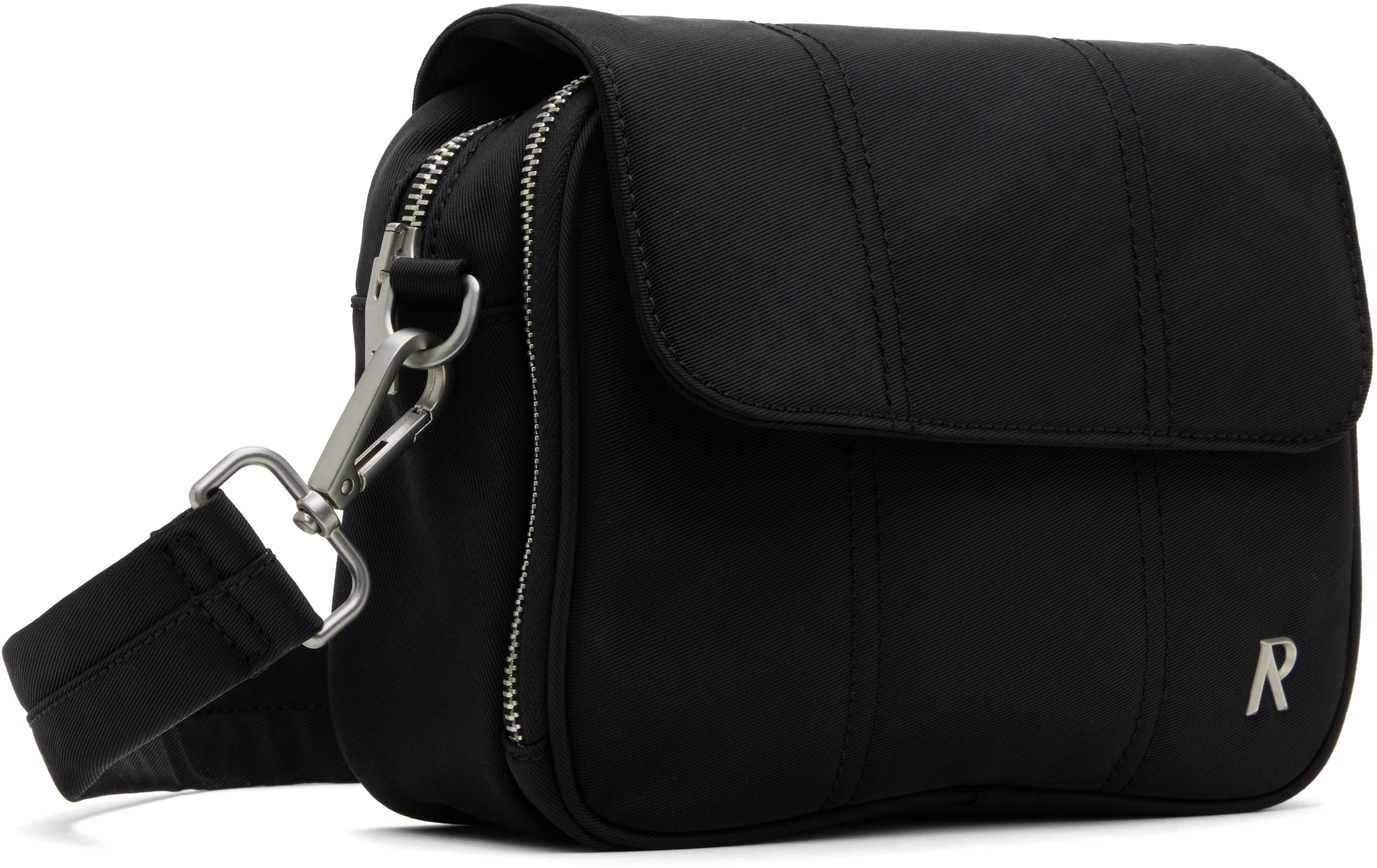 Represent Black Quilted Crossbody Bag In Jet Black
