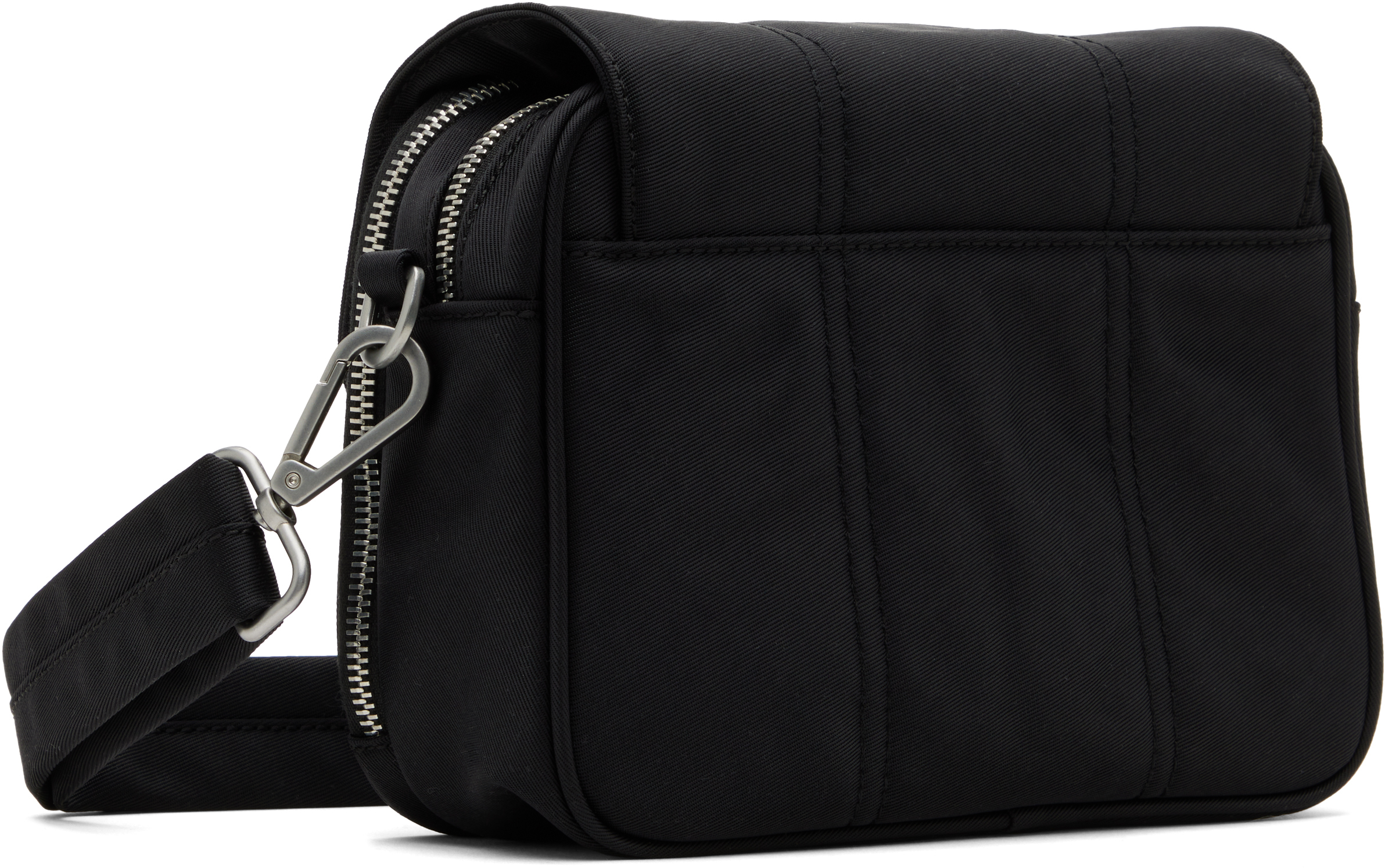 Represent Black Quilted Crossbody Bag In Jet Black