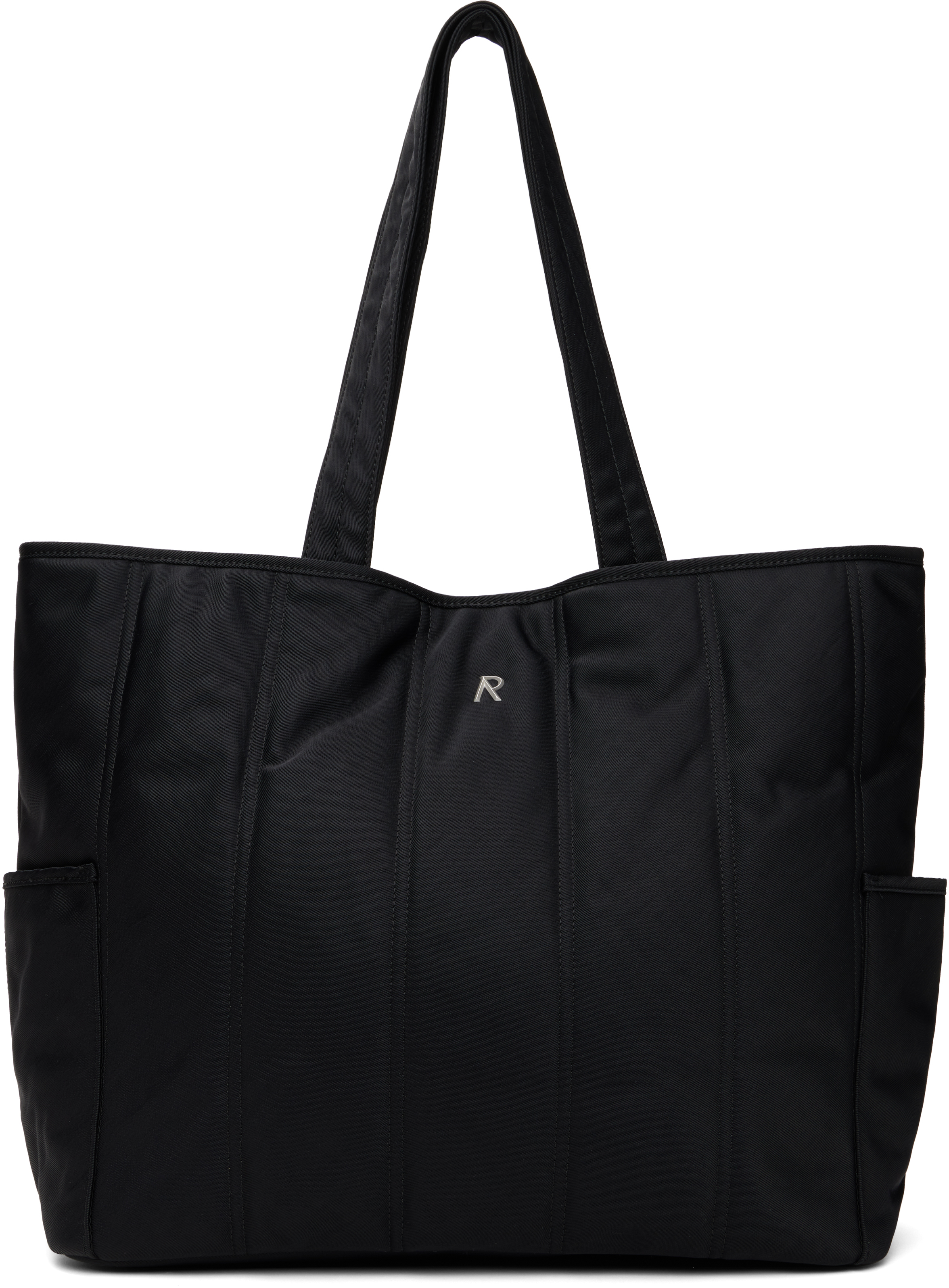 Represent Black Quilted Tote In Jet Black