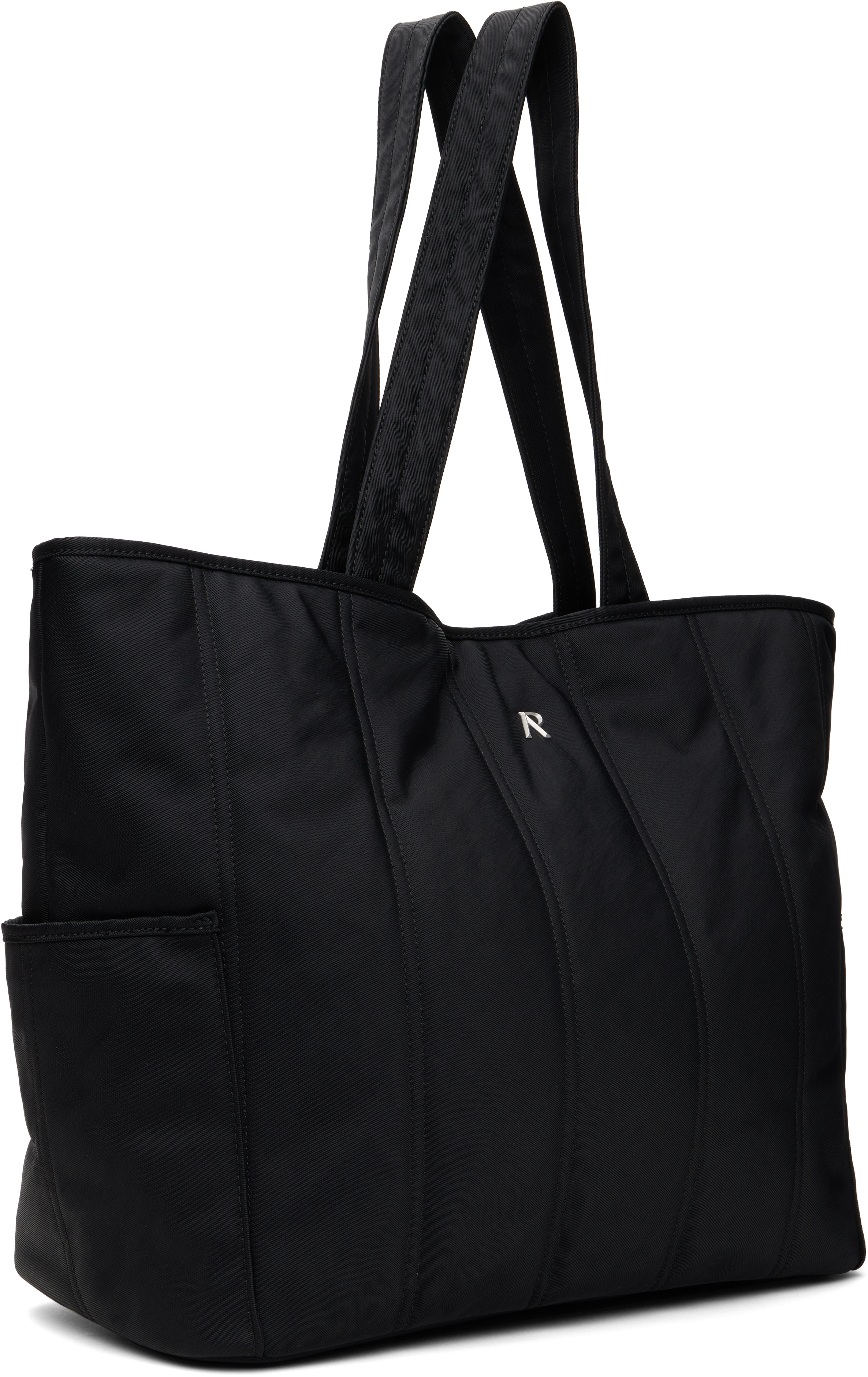Represent Black Quilted Tote In Jet Black
