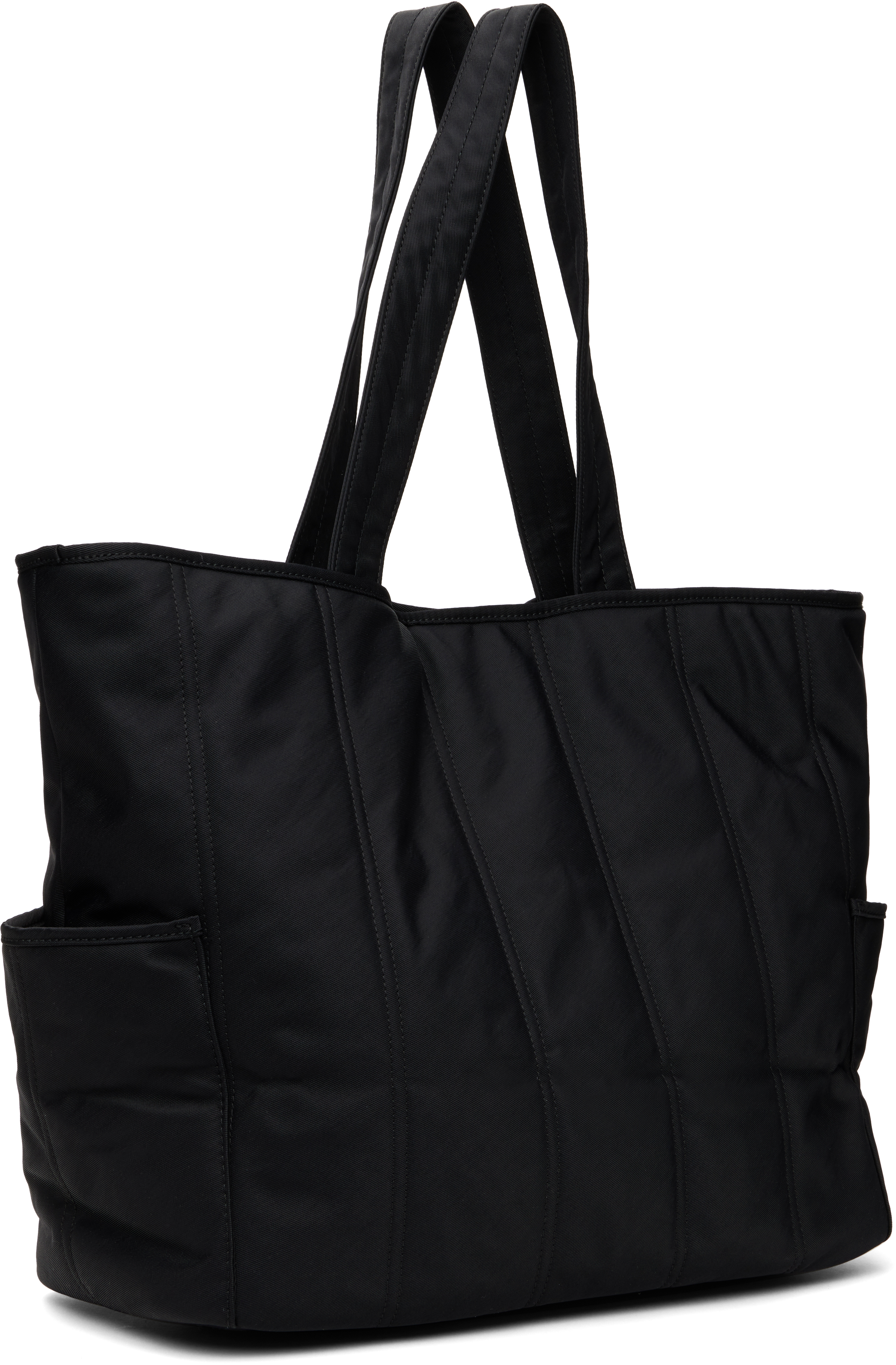 Represent Black Quilted Tote In Jet Black