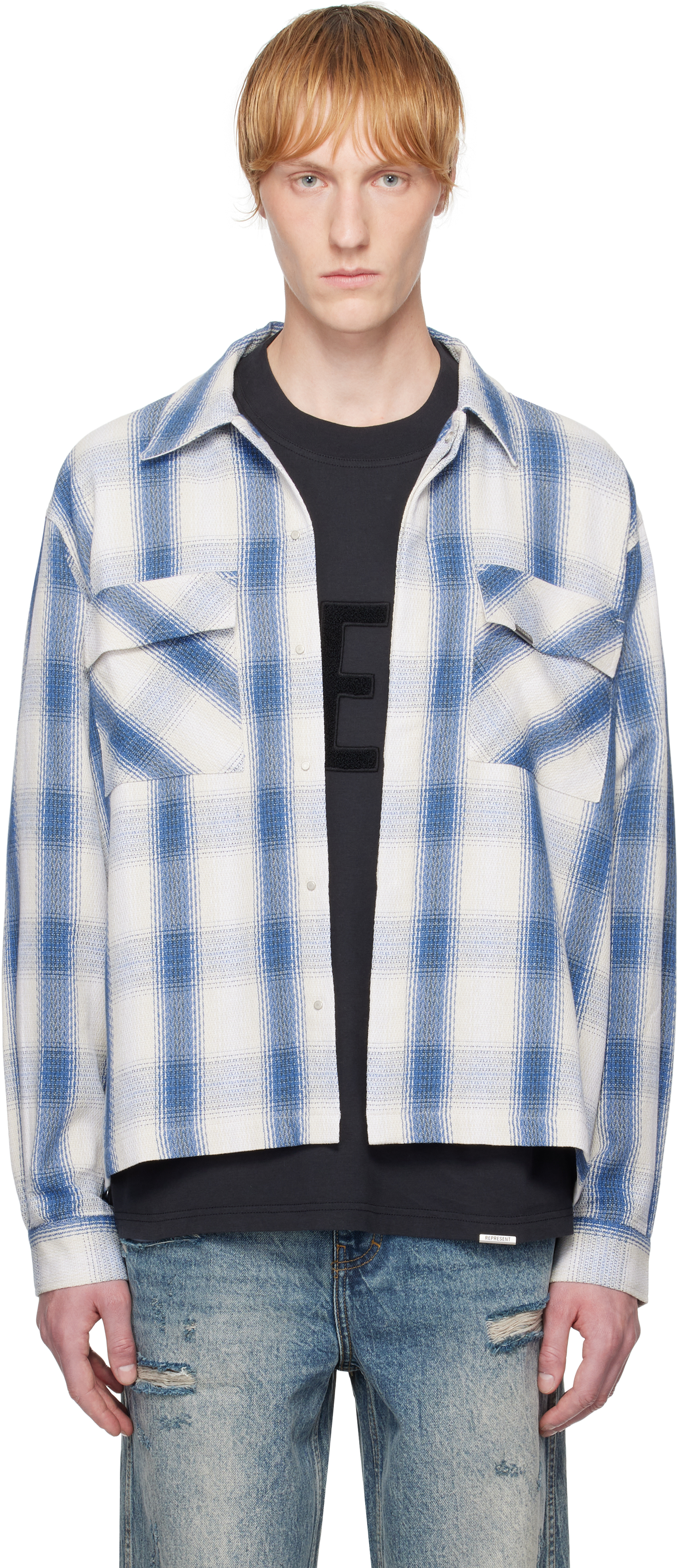 Blue & Off-White Season Flannel Shirt