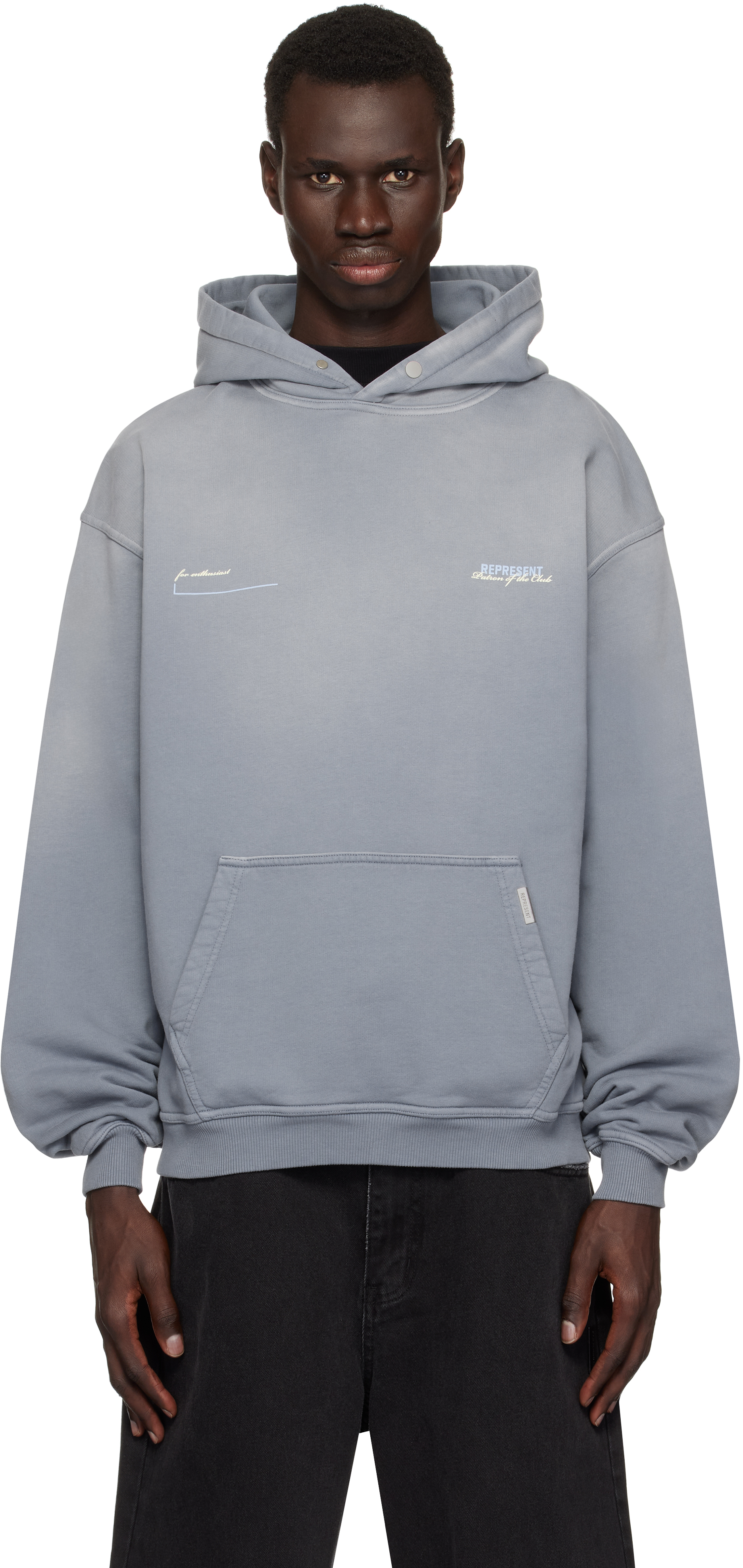 【関税込み】Represent グレー Patron Of The Club フーディ Gray 'Patron Of The Club' Hoodie by Represent on Sale