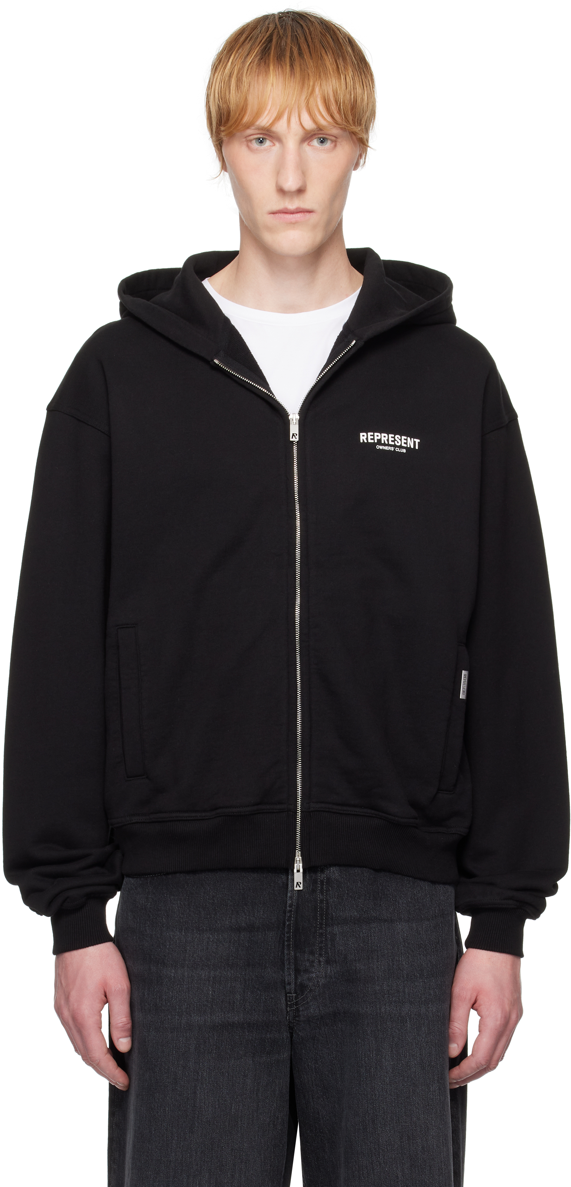 Black 'Represent Owners Club' Zip Hoodie
