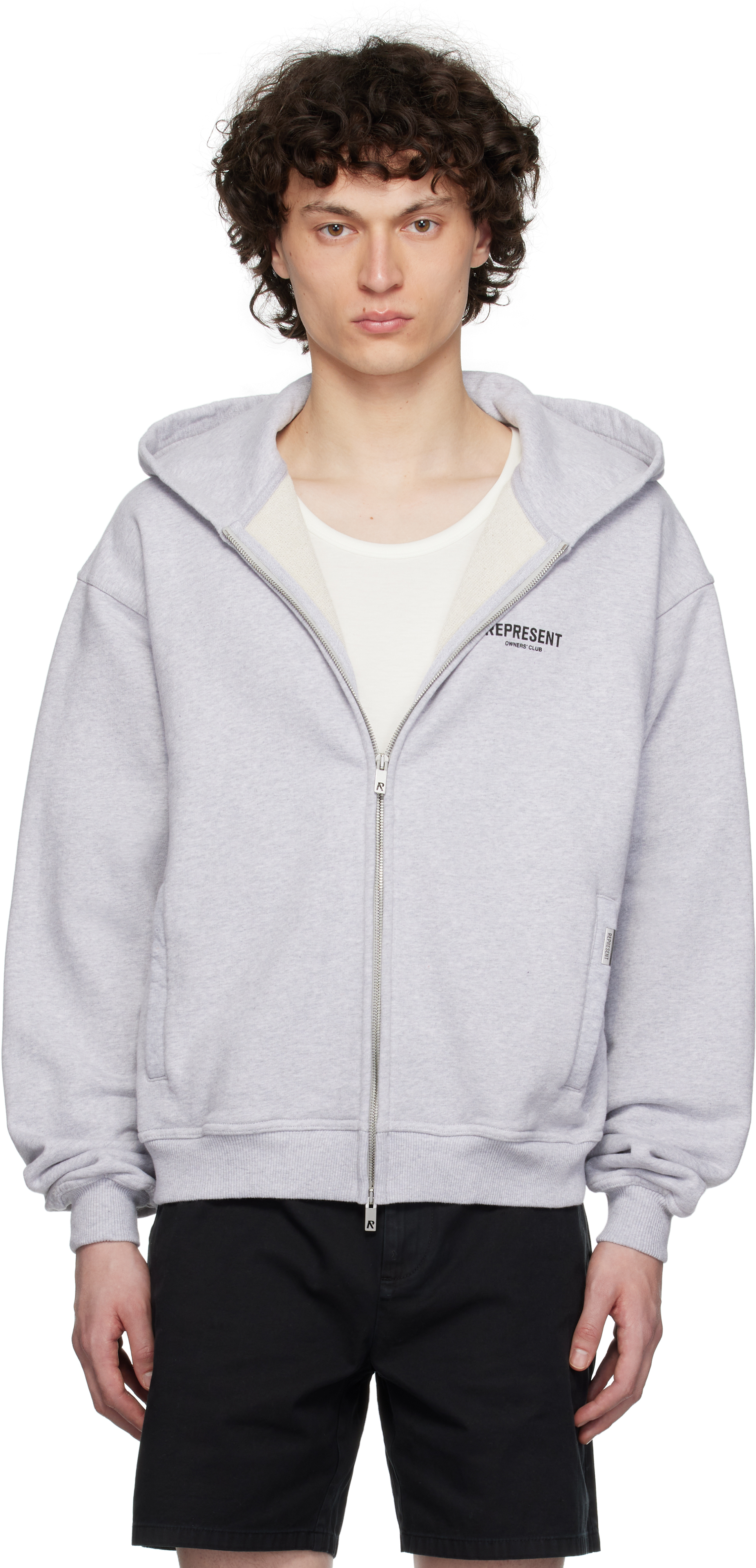 Black 'Represent Owners Club' Zip Hoodie