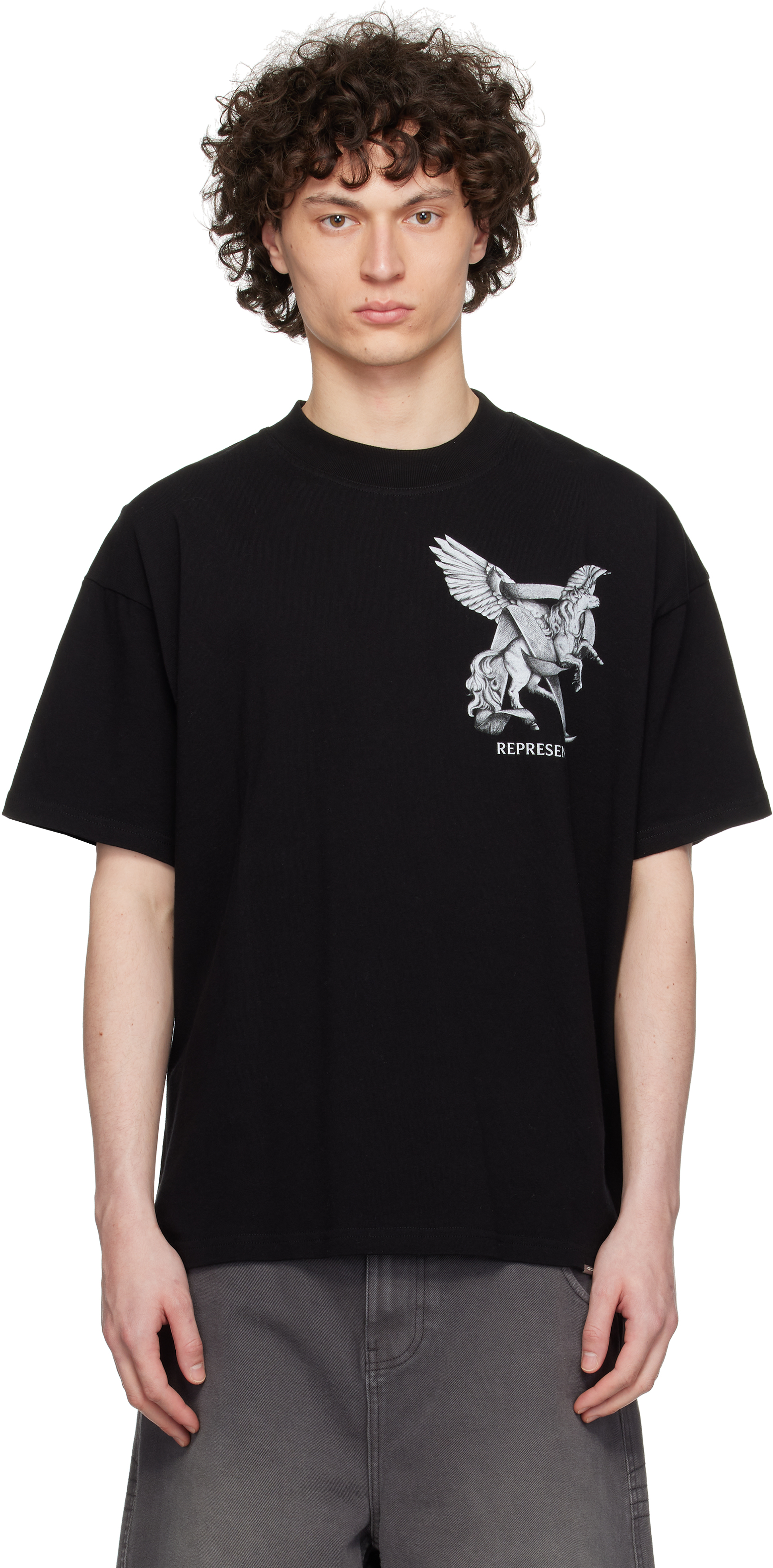 Black 'Elegance In Motion' T-shirt