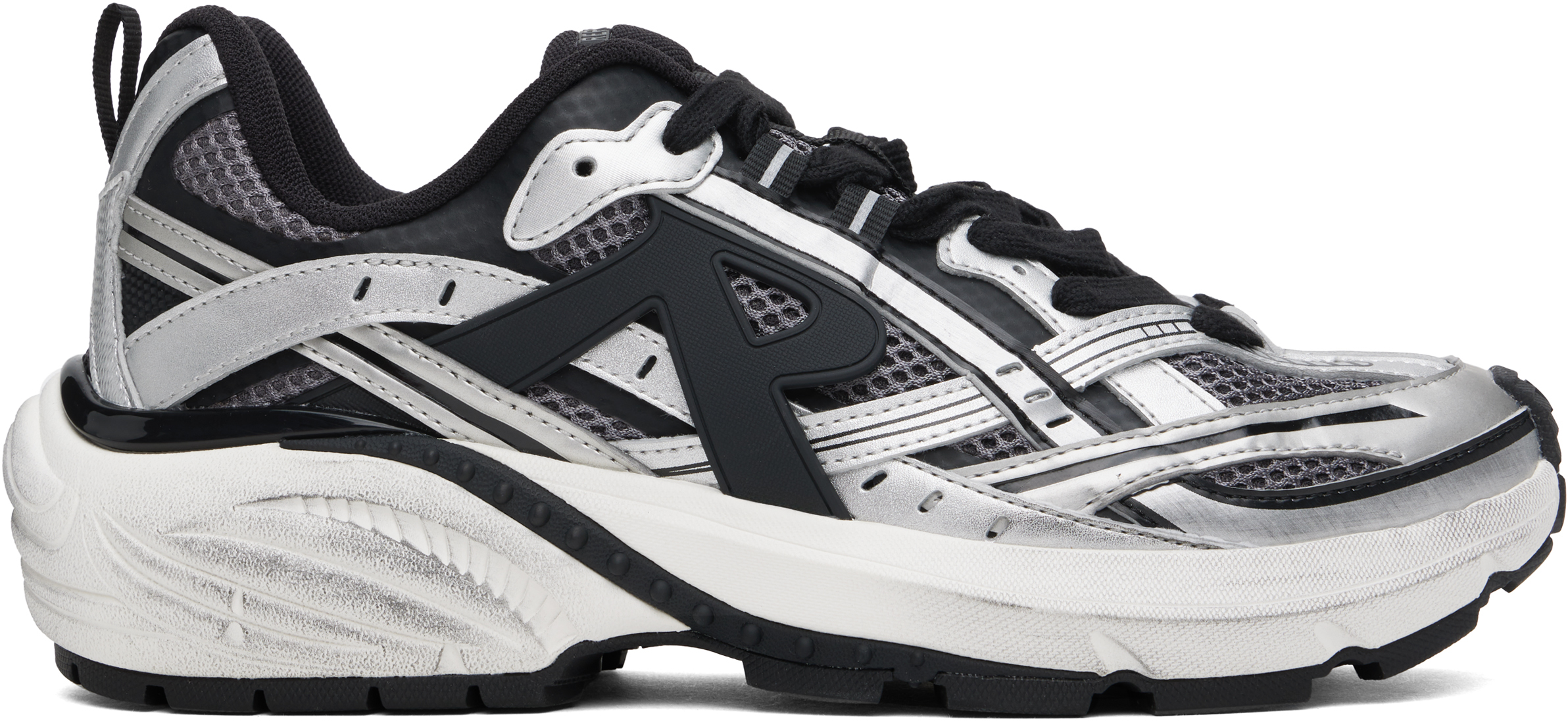 Black & Silver Storm Runner Sneakers