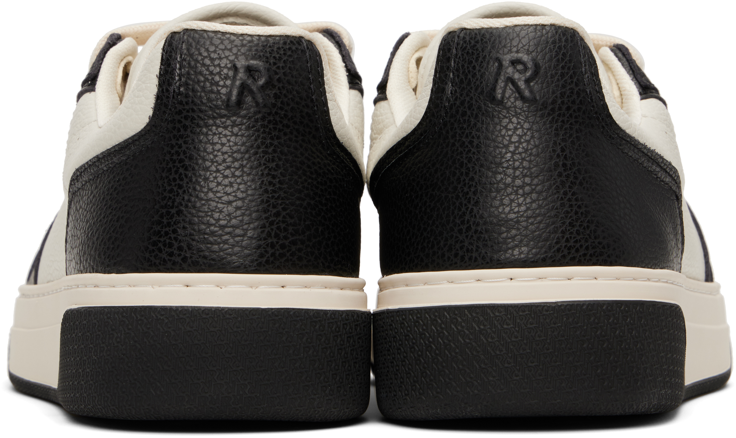 REPRESENT BLACK & OFF-WHITE INITIAL SNEAKERS