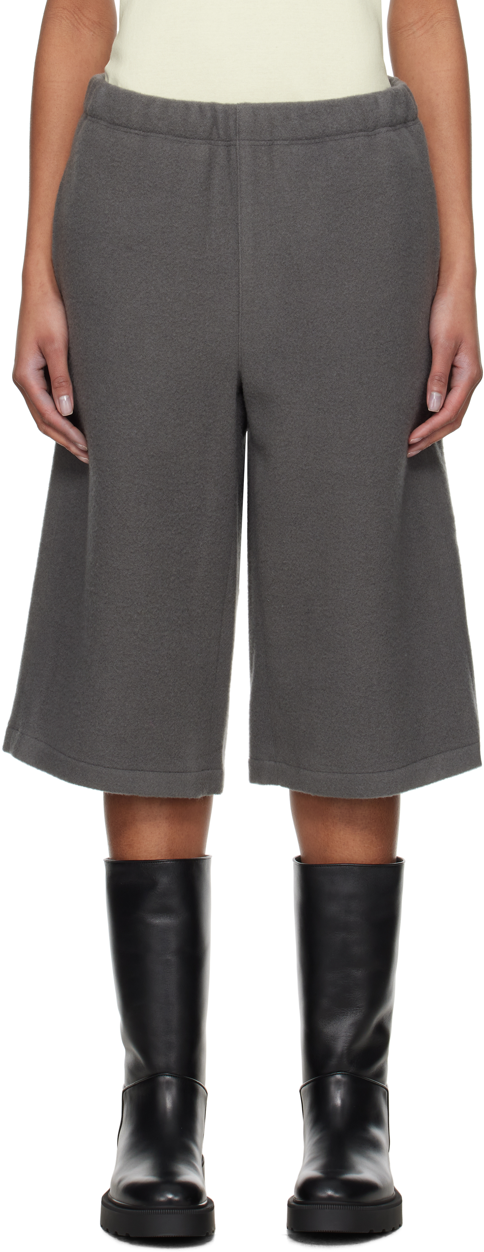 Gray Fleece Shorts