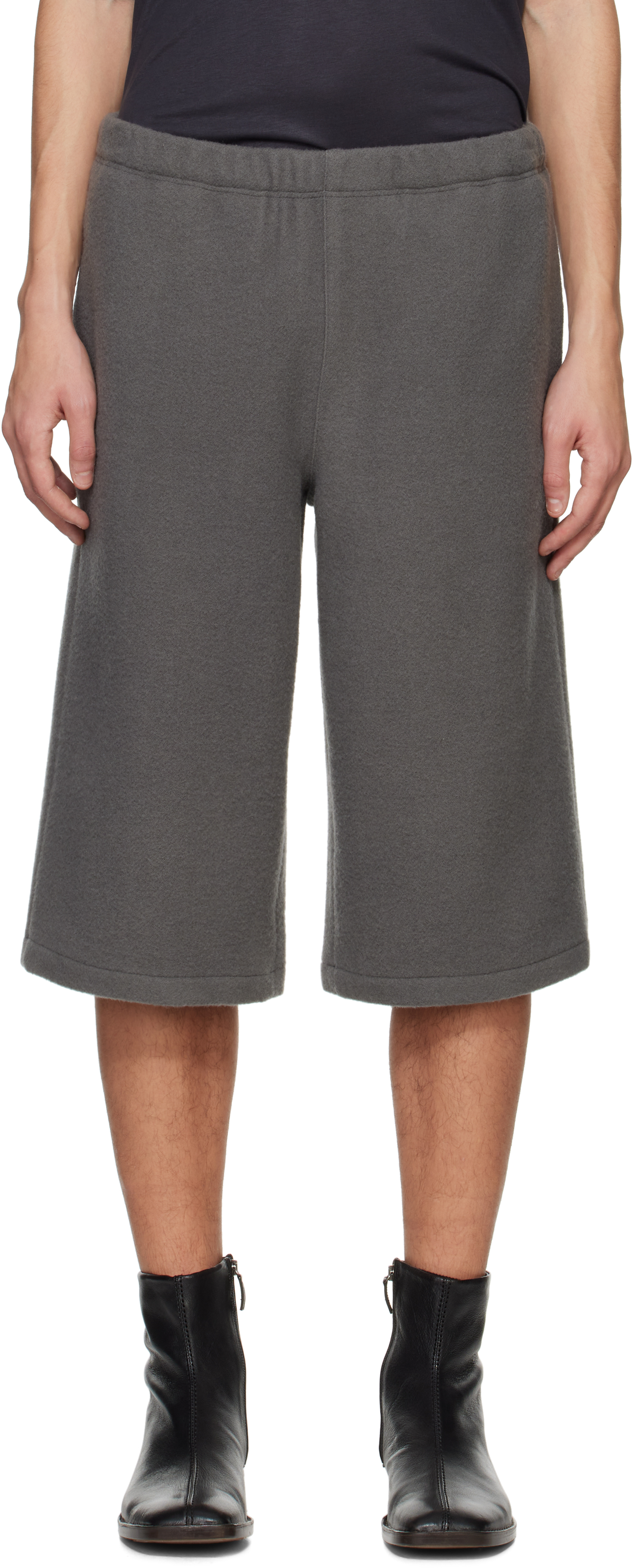 Gray Fleece Shorts