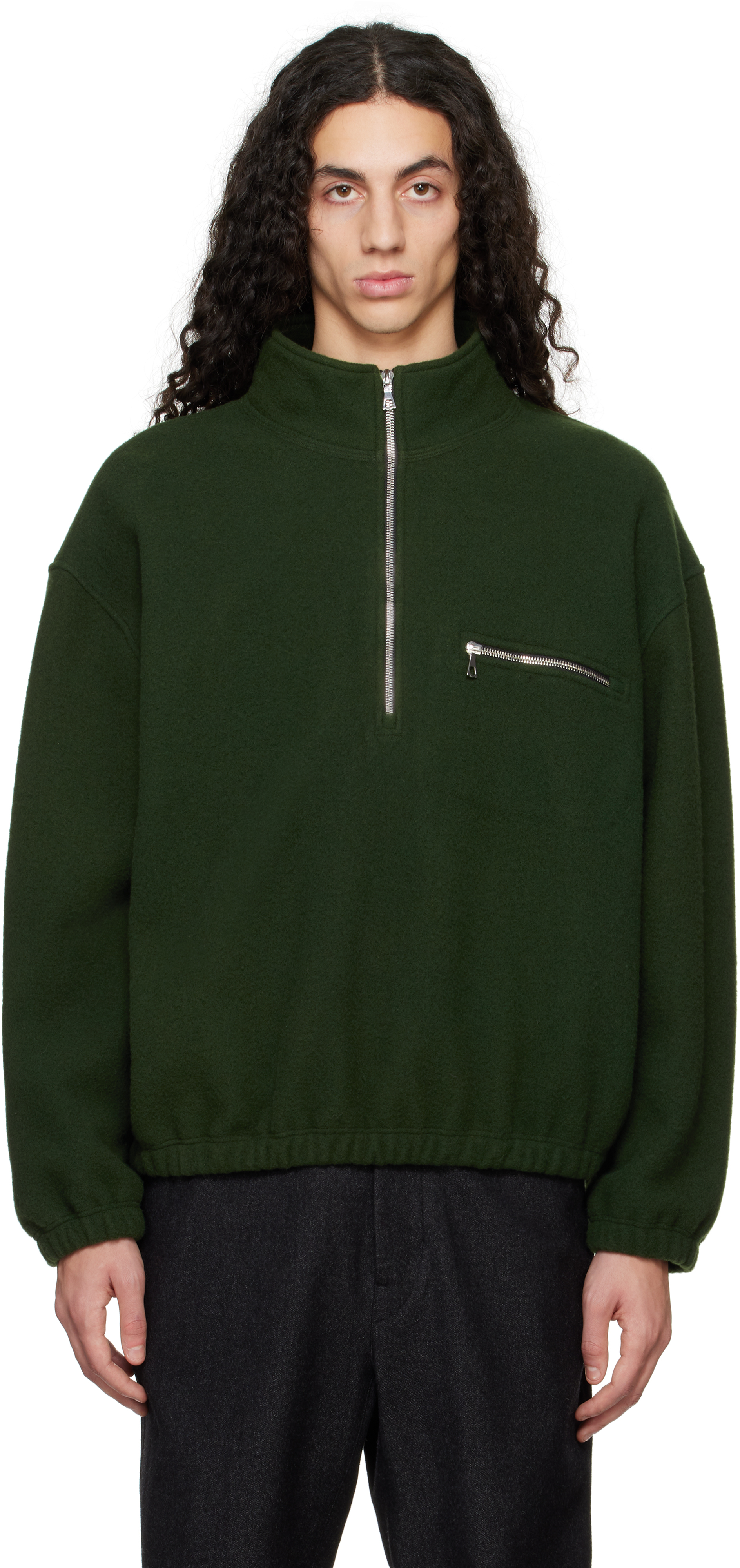 Green Fleece Sweater