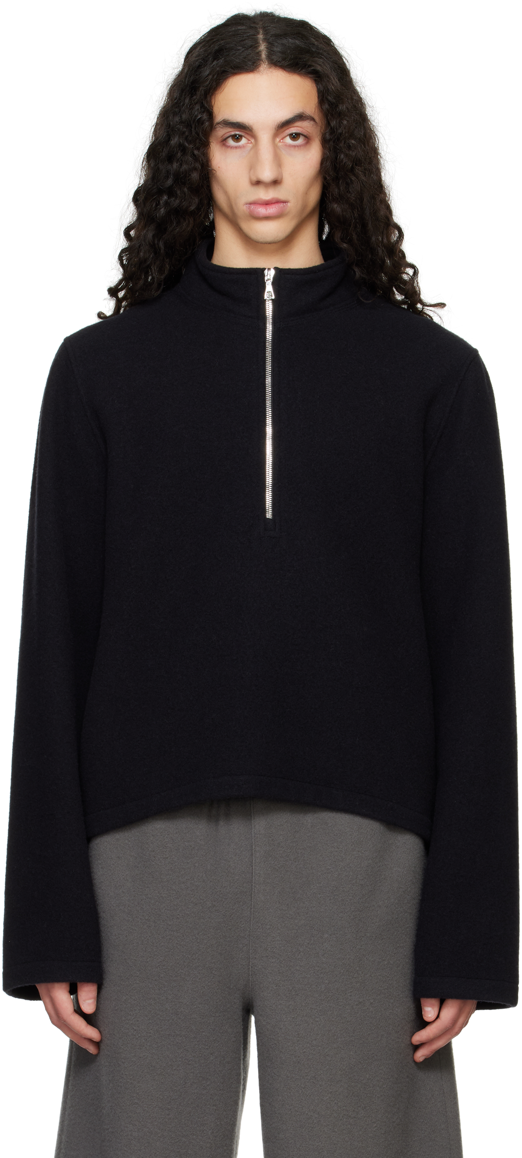 Rier Black Fleece City Sweater