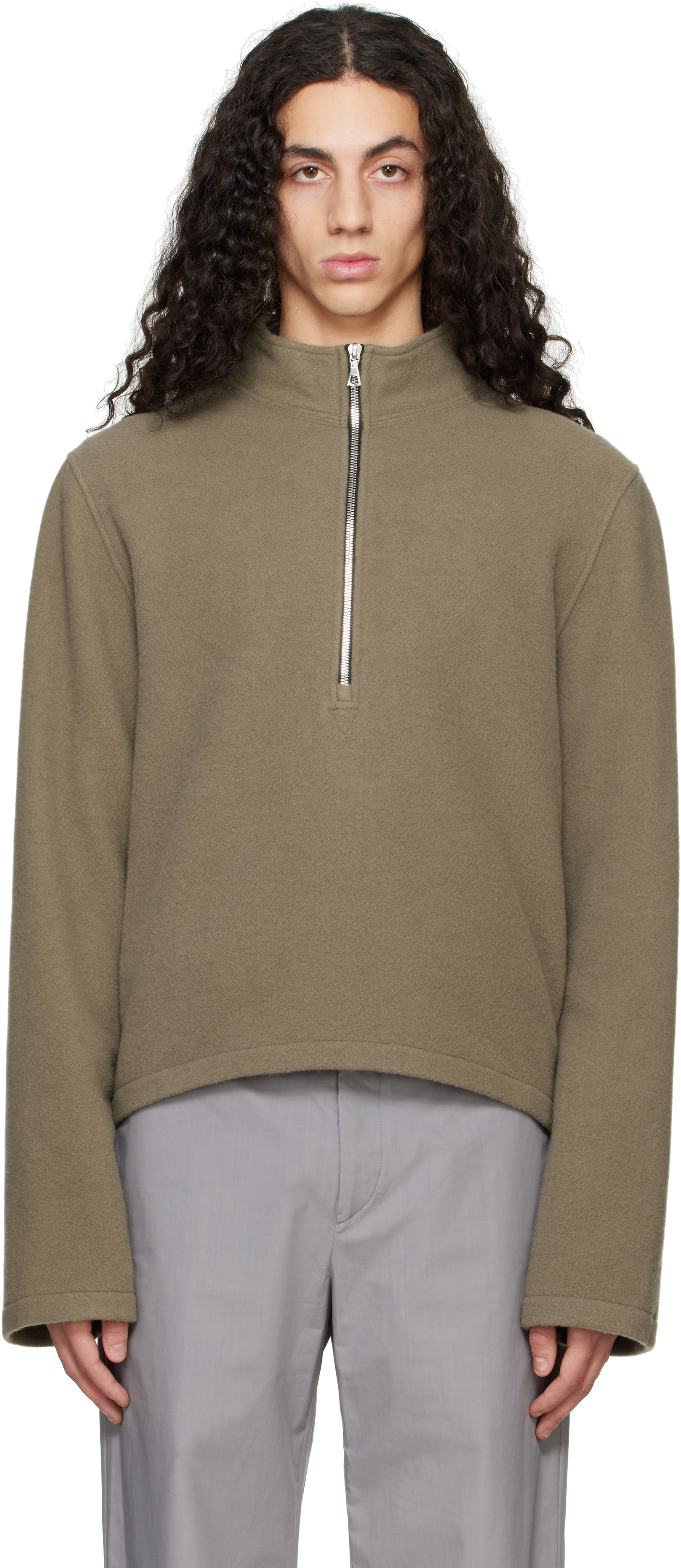 Taupe Fleece City Sweater