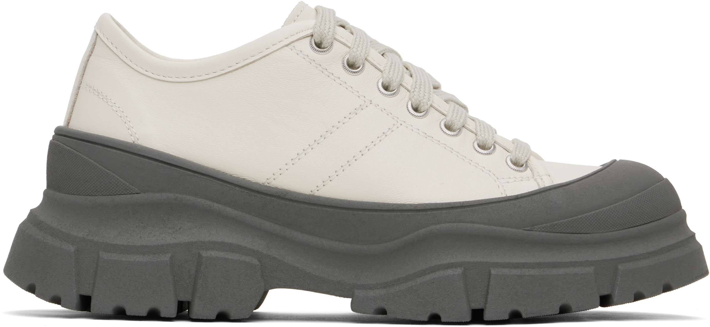 【関税込み】Sofie D'Hoore ベージュ&グレー Feat スニーカー Beige & Gray Feat Sneakers by Sofie D'Hoore on Sale