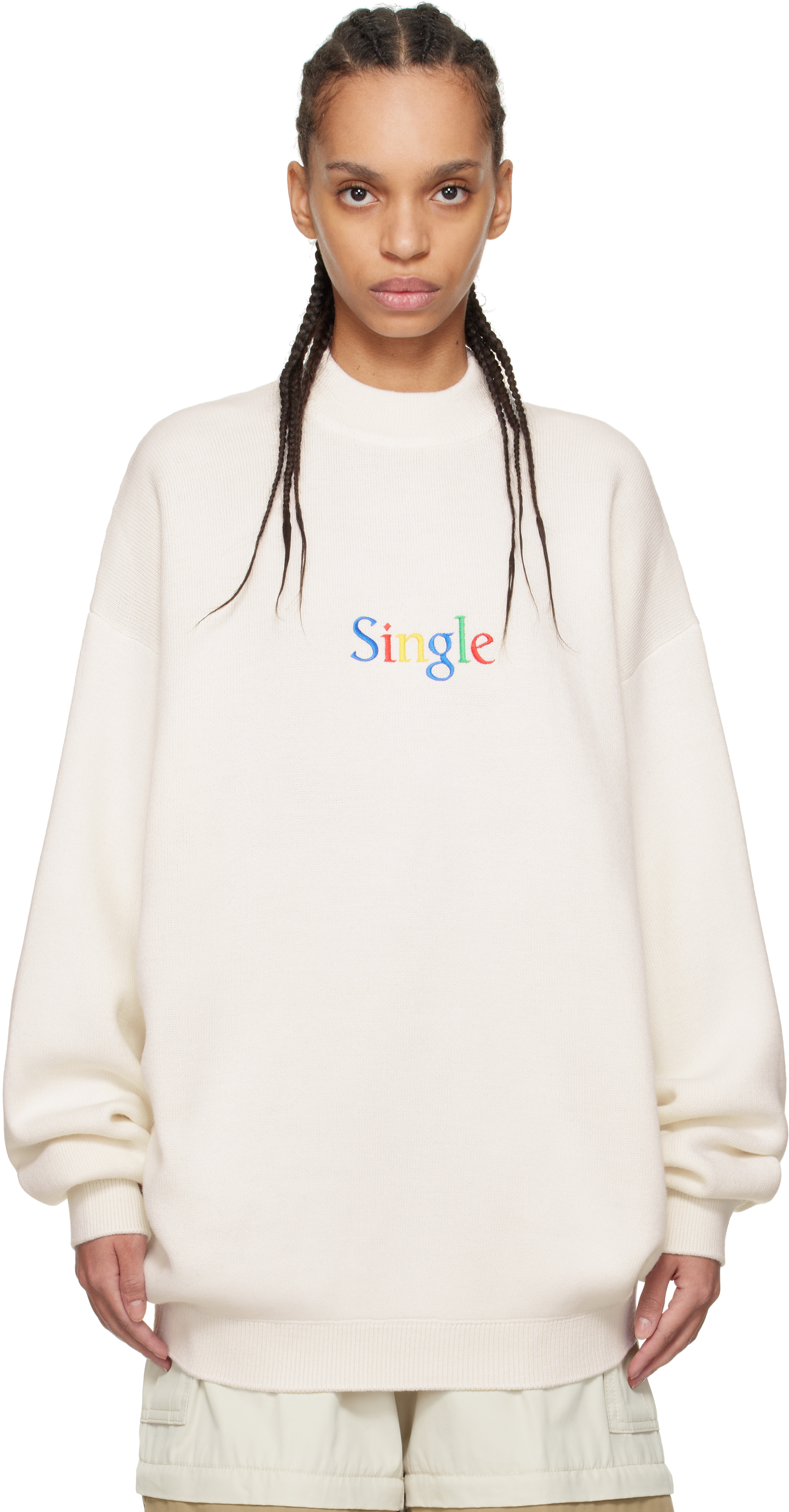 Pull 'Single' blanc