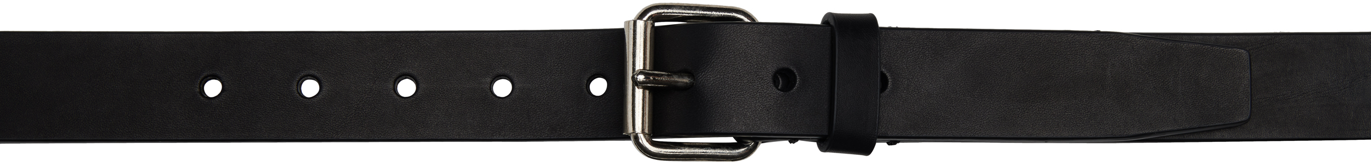 Black 'Vetements' Logo Belt