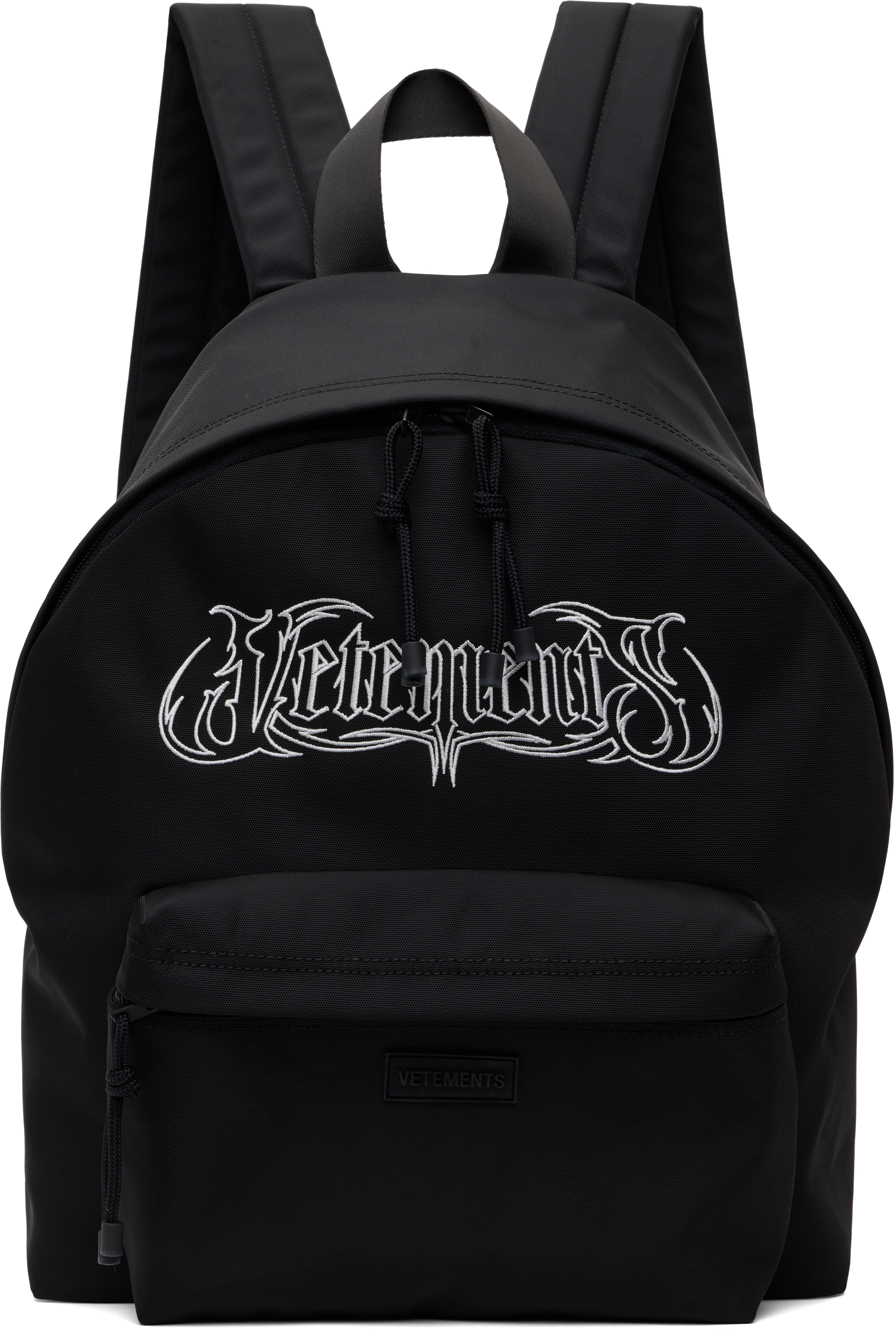 Black Metal Logo Backpack