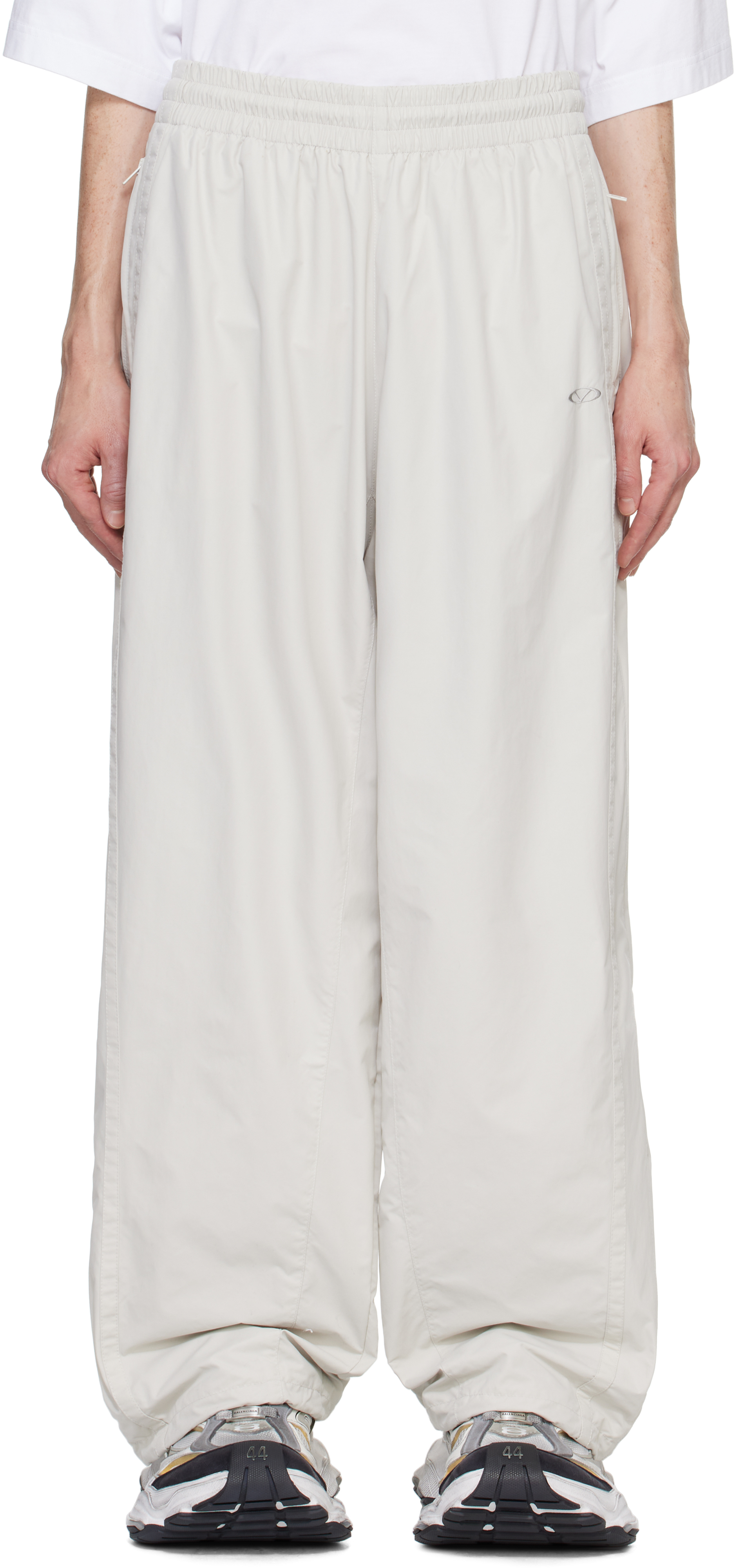 White Oval Logo Track Pants