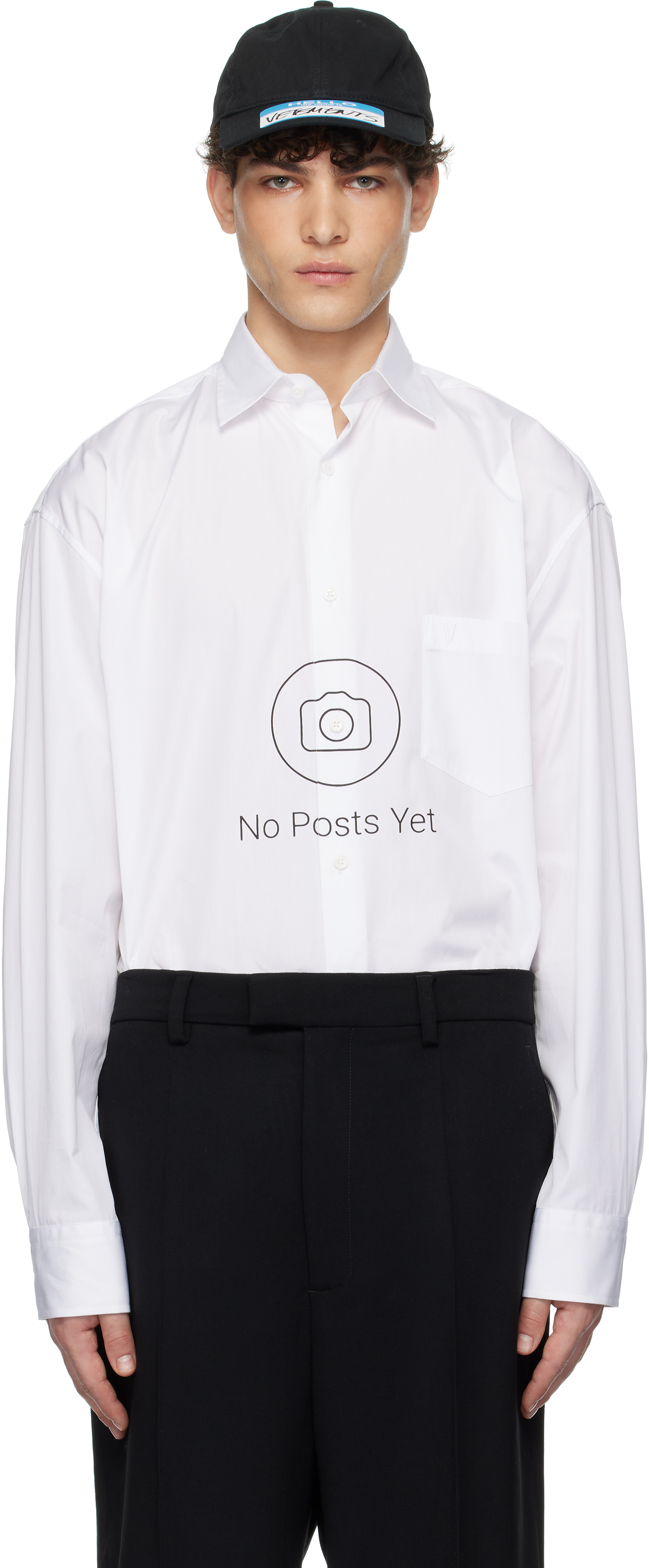 White 'No Posts' Classic Shirt