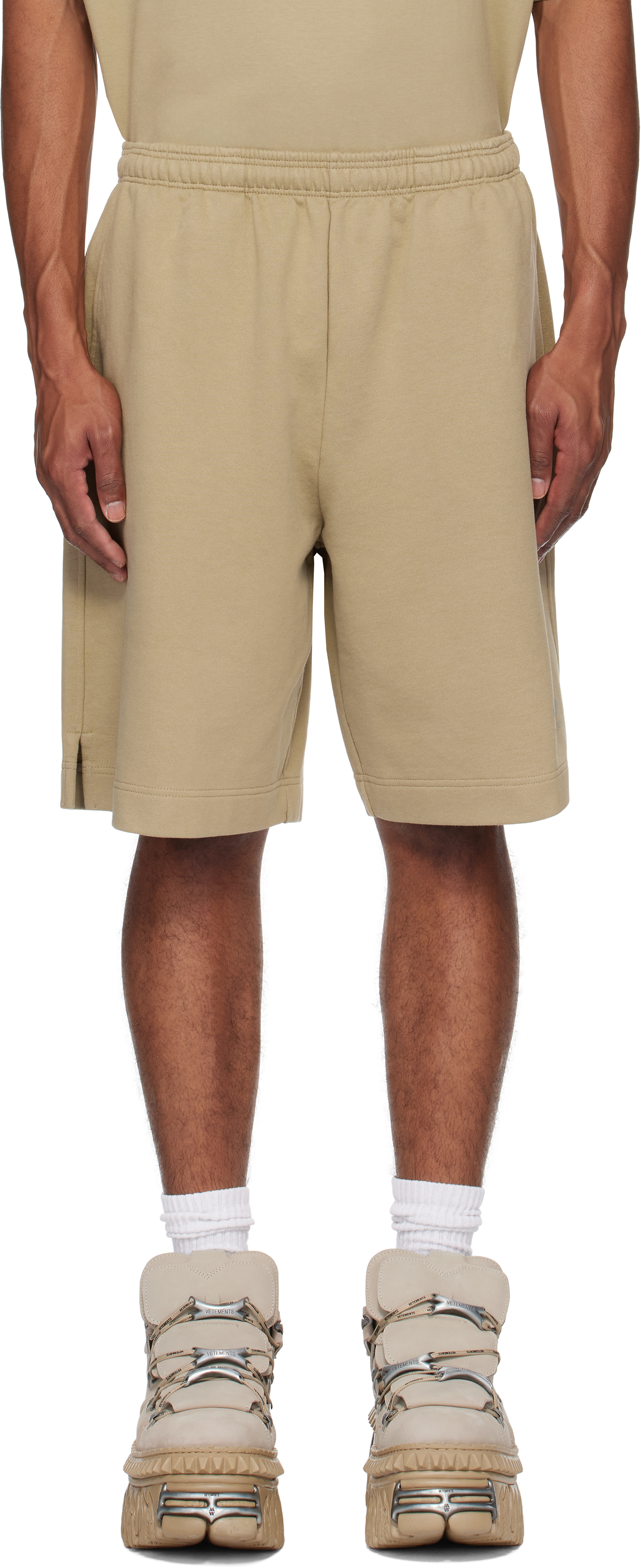 Khaki Oval Logo Shorts