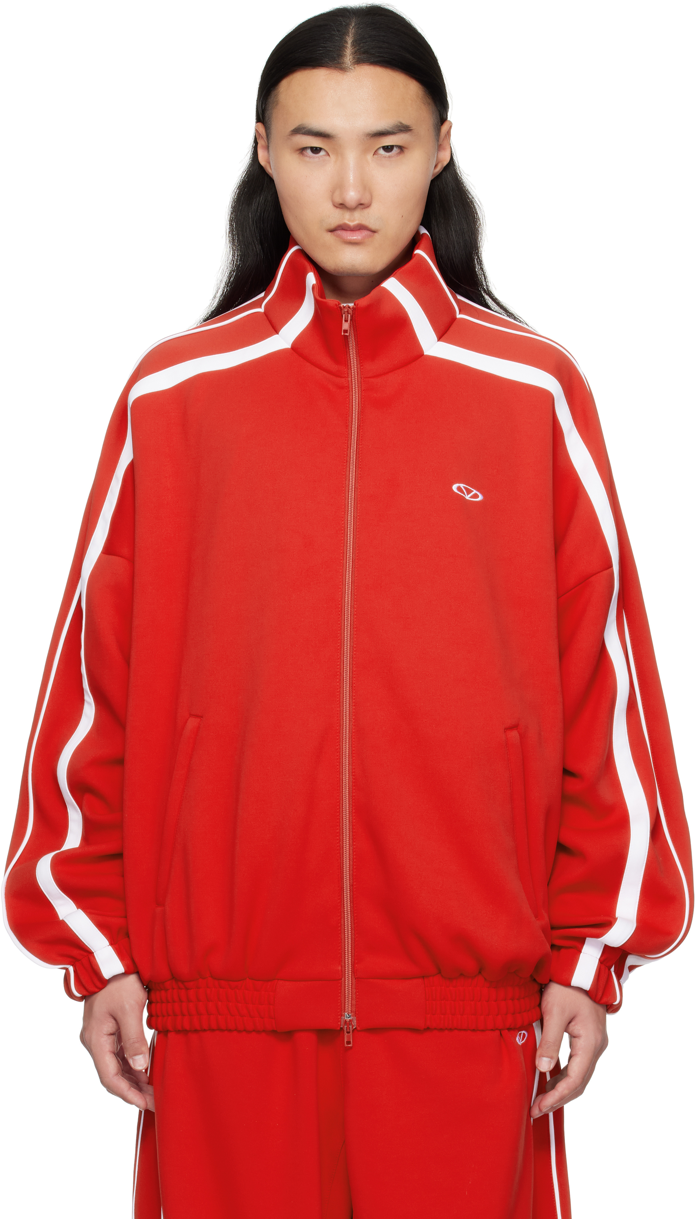 Red Oval Logo Gym Jacket