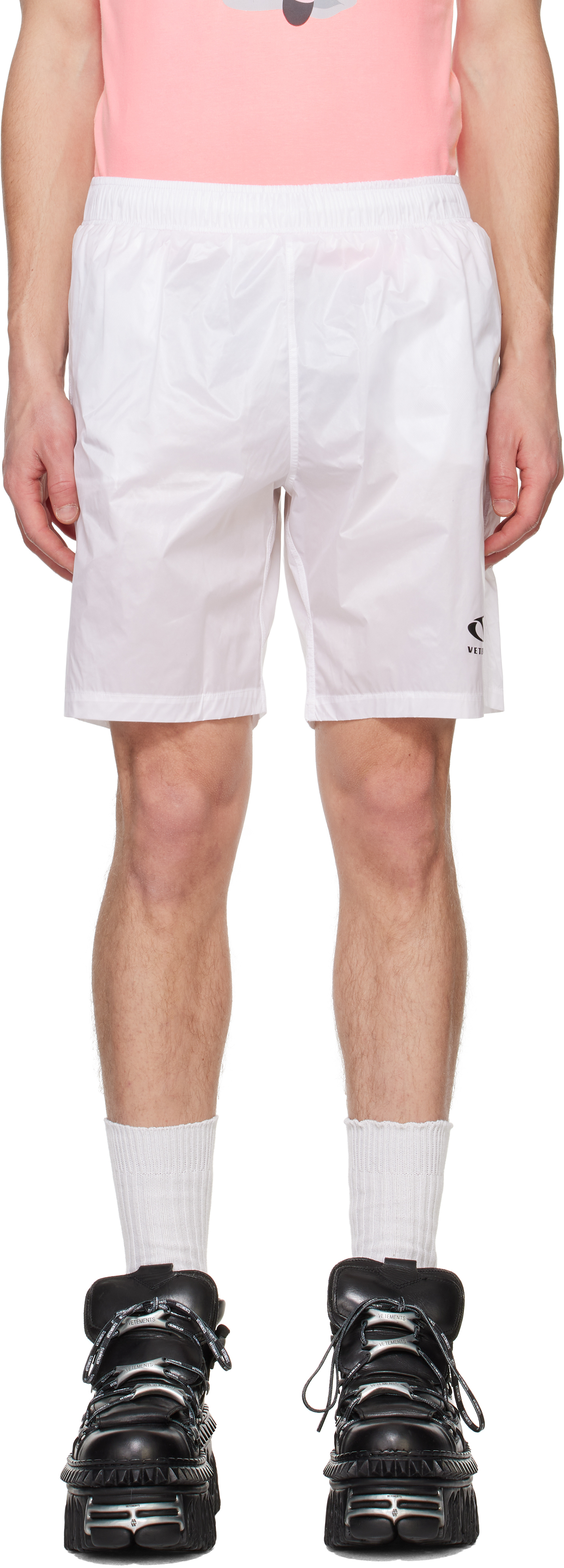 White Oval Logo Swim Shorts