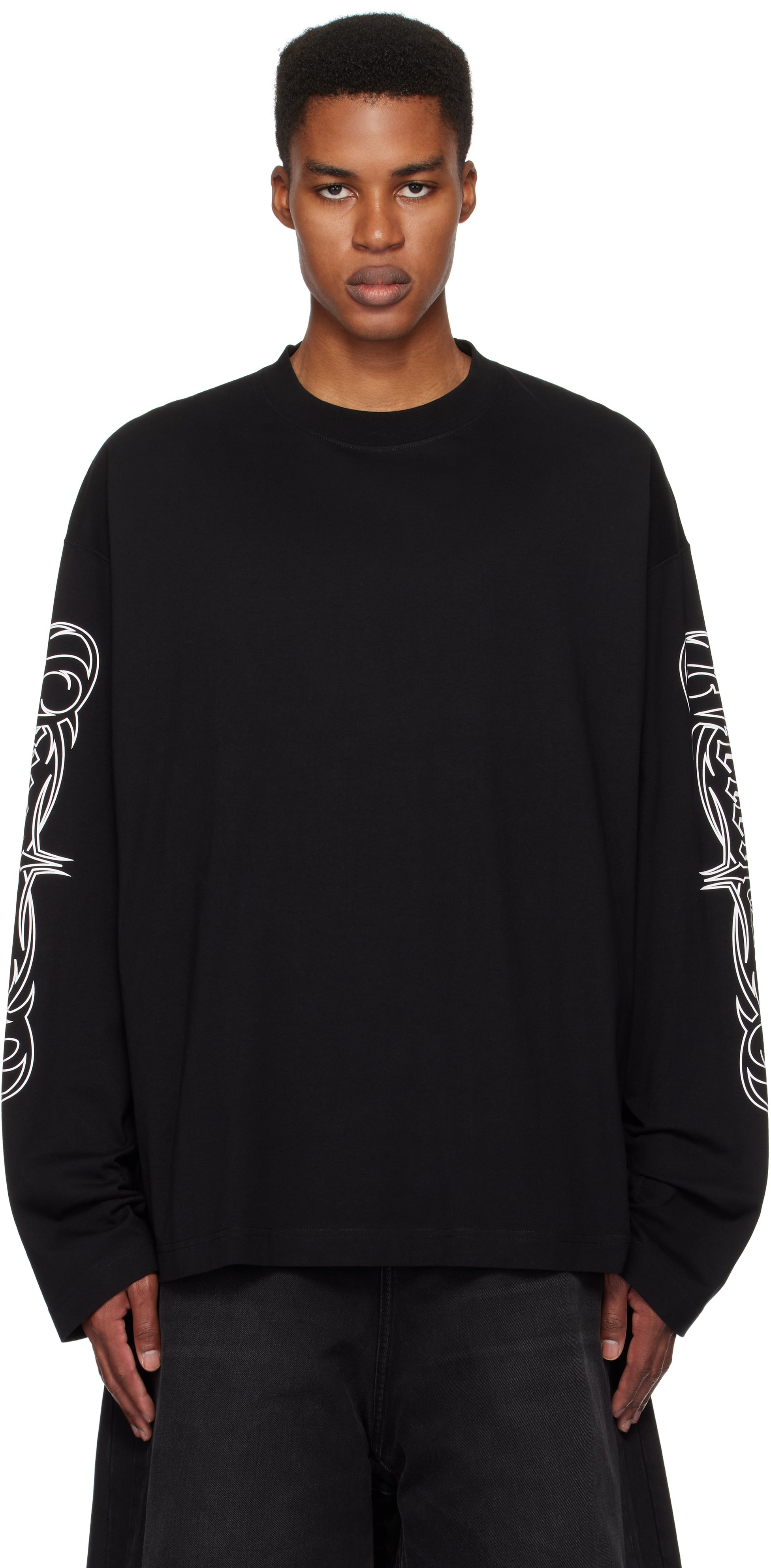 Black Metal Printed Longsleeve T-shirt