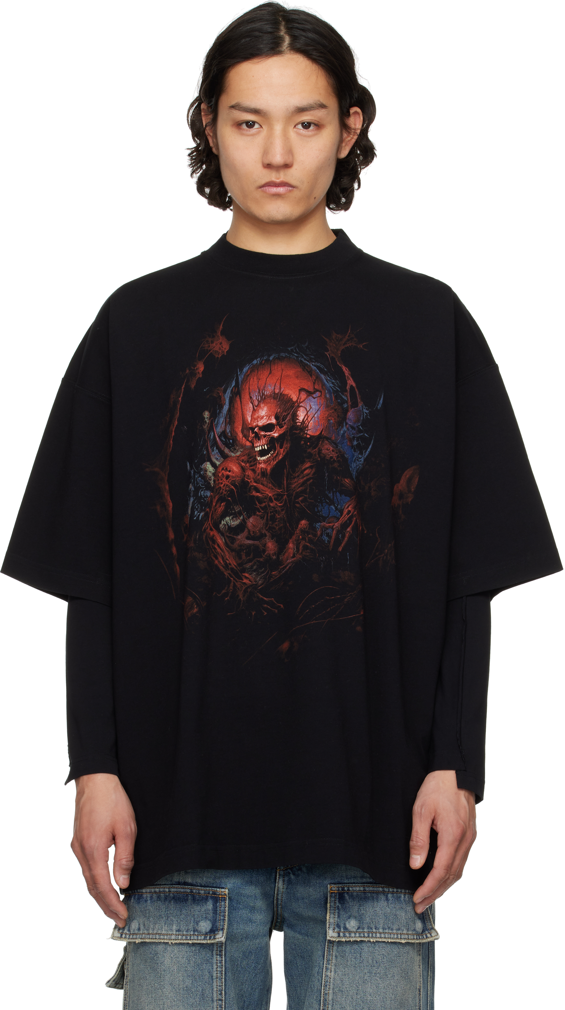 注目の的【VETEMENTS 】デスメタル オーバーサイズ Tシャツ 注目の的【VETEMENTS 】デスメタル オーバーサイズ Tシャツ