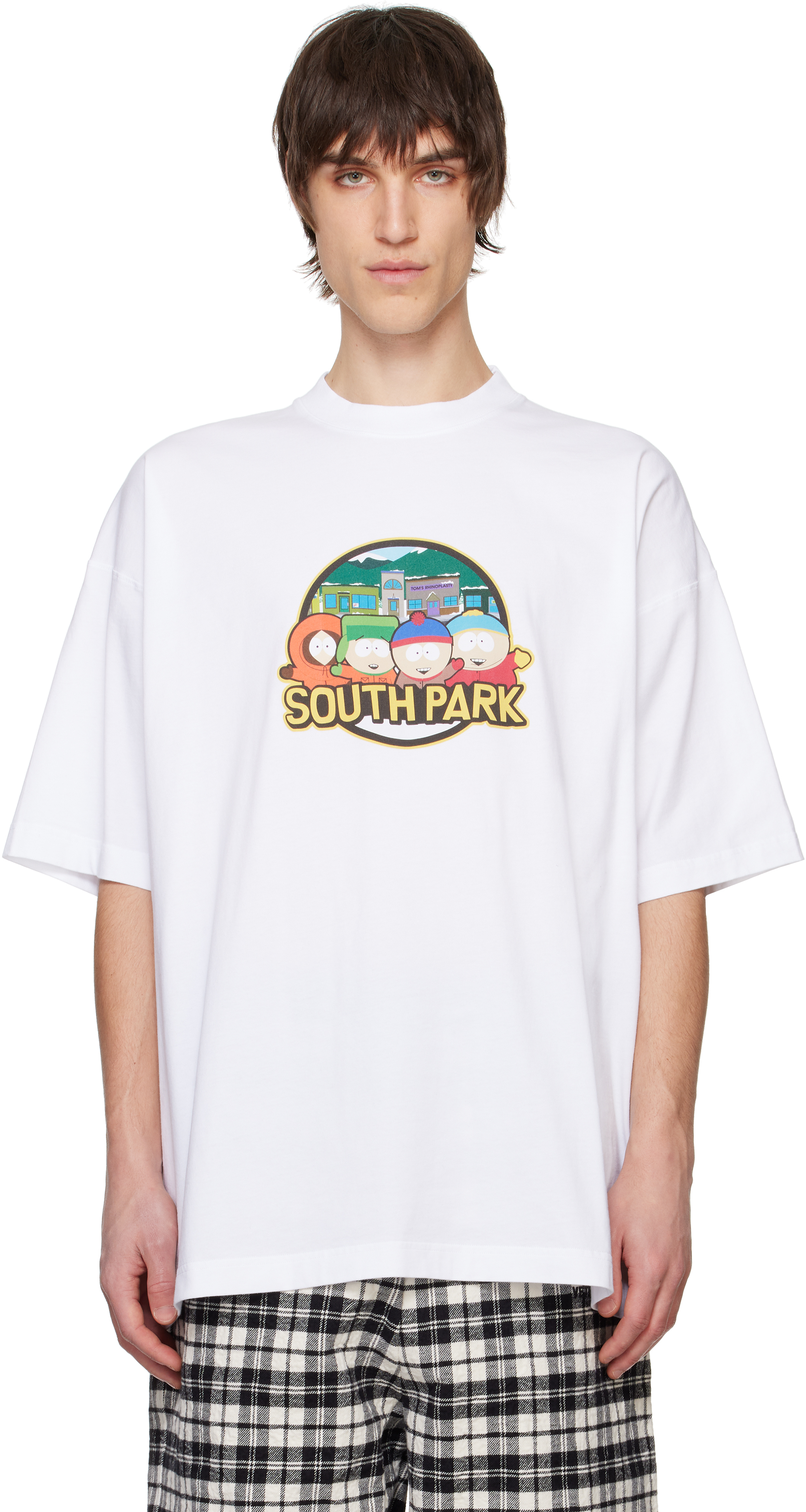 White 'South Park' Oversized T-shirt