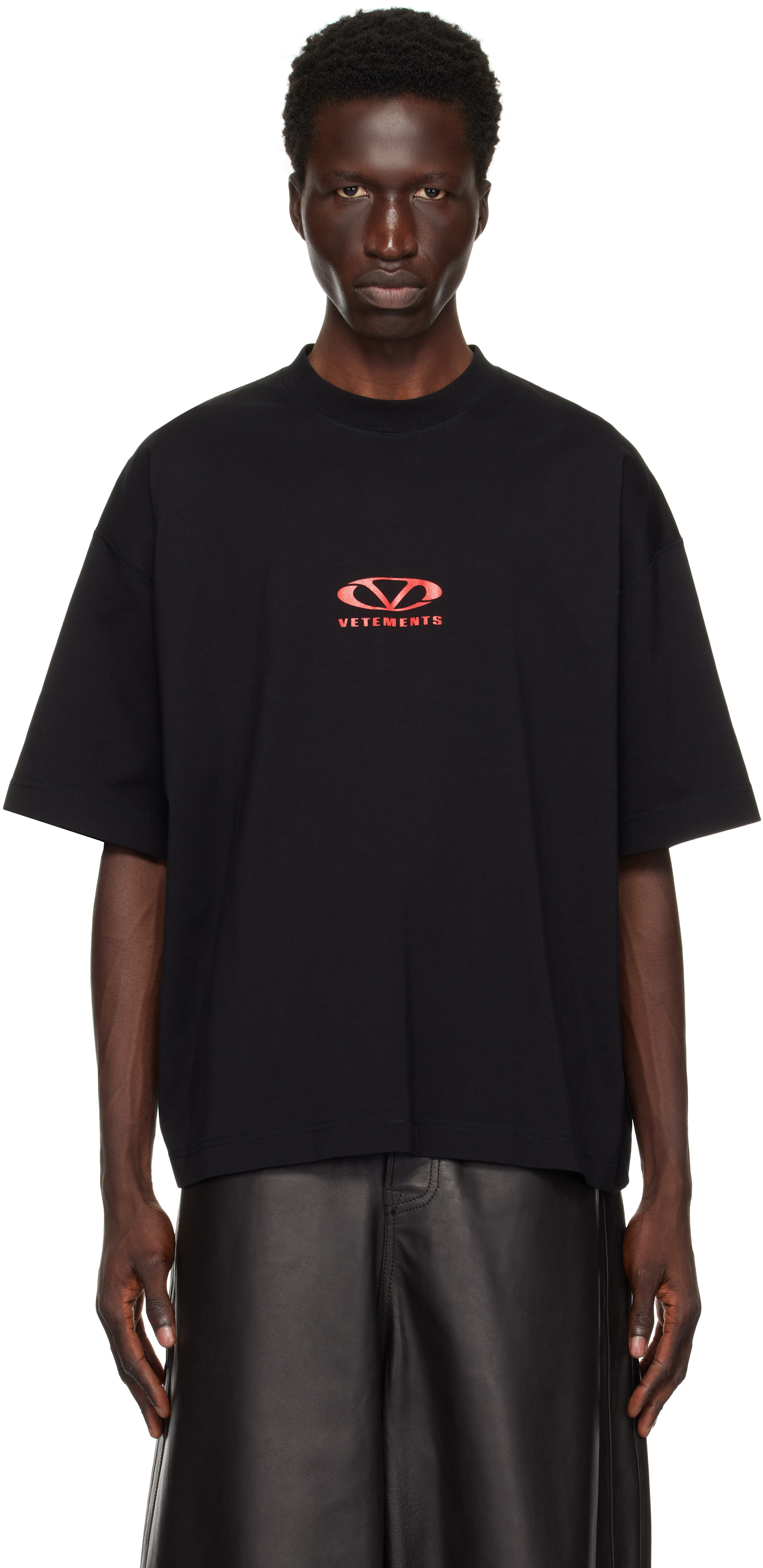 Black Oval Logo Cropped T-shirt