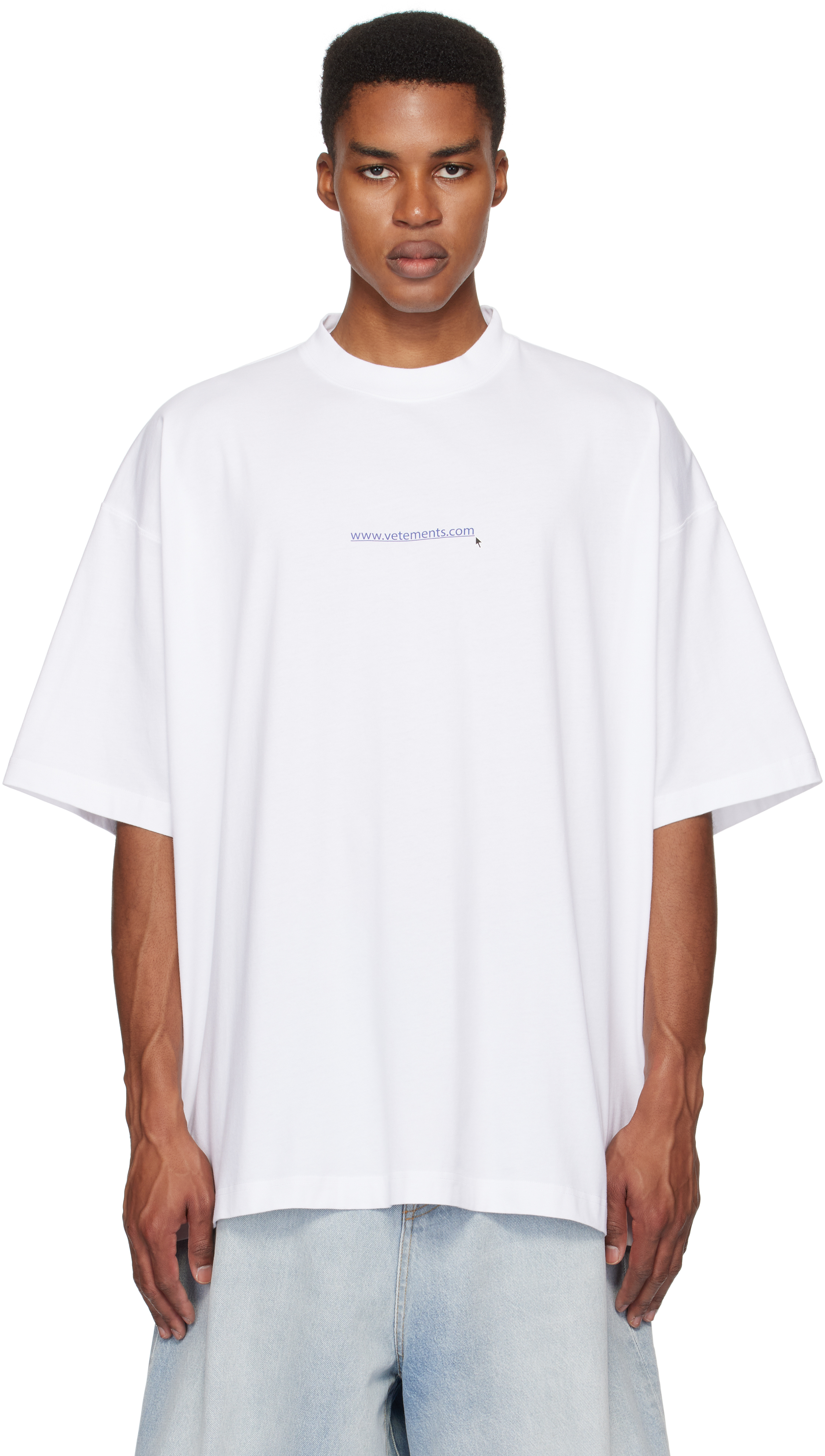 White Website Oversized T-shirt