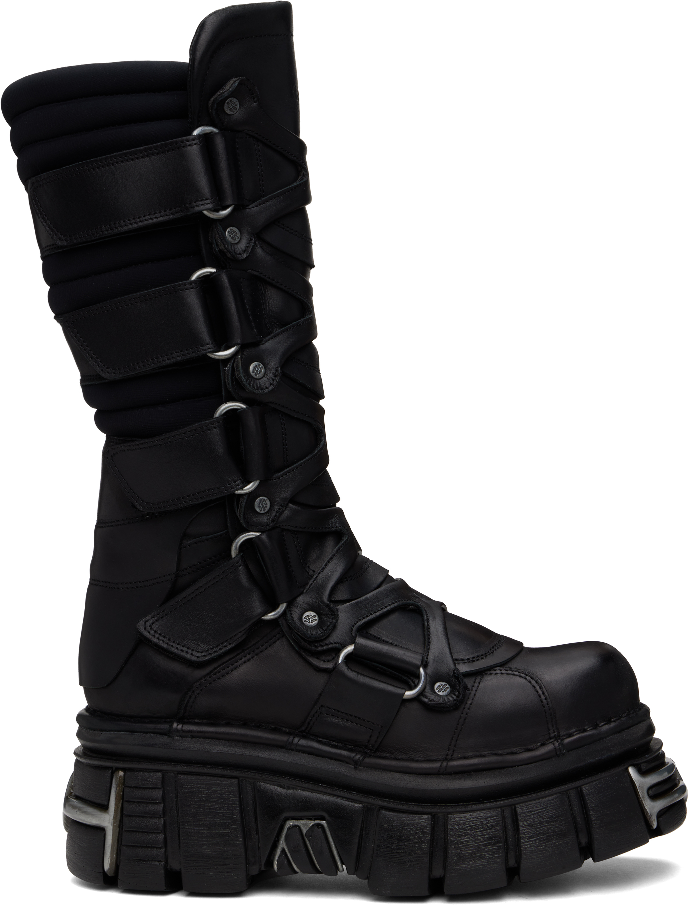 Black New Rock Edition Tower Boots