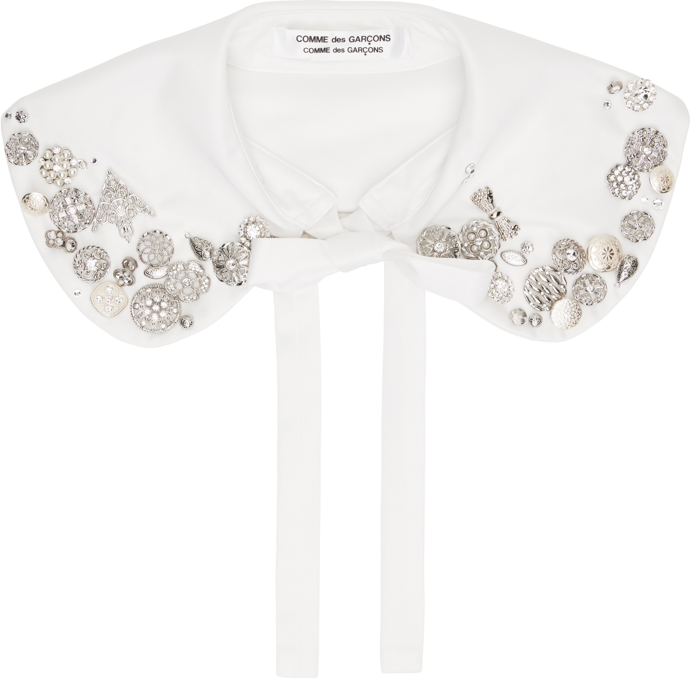 Comme Des Garçons White Tricot Collar