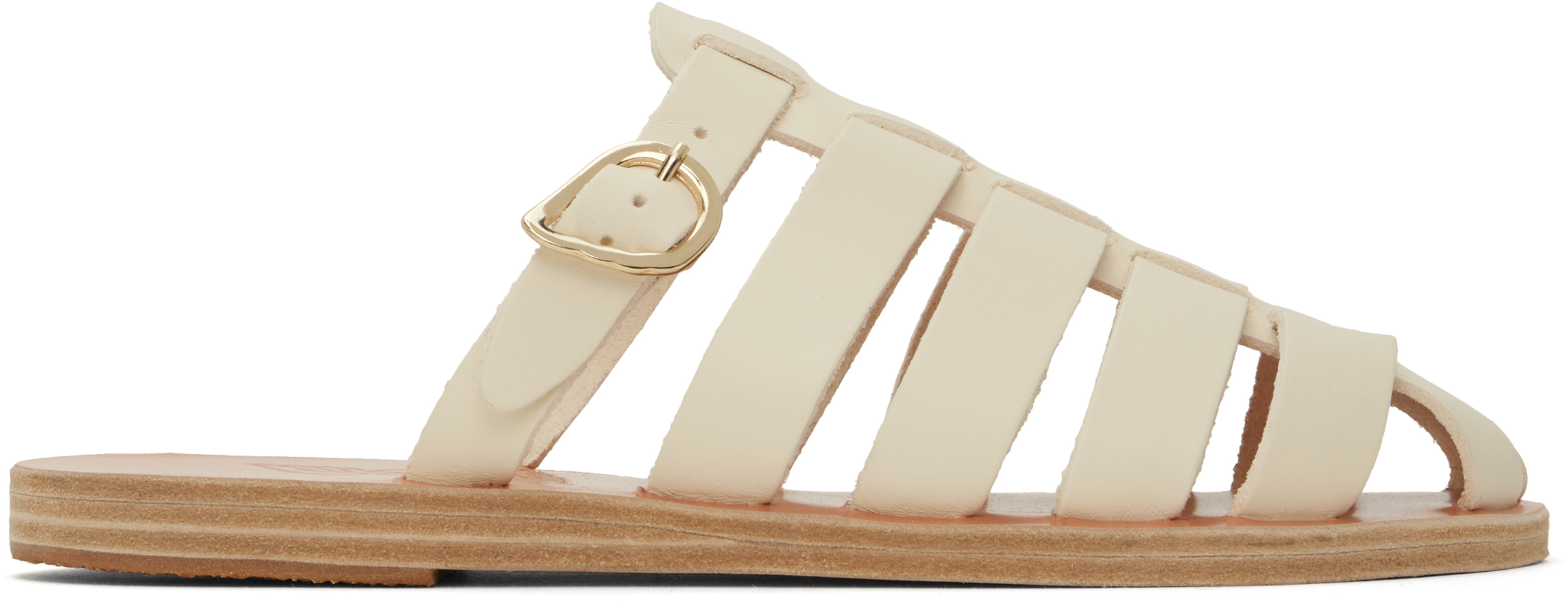 Ancient Greek Sandals Leather Cosmia Sandals In White