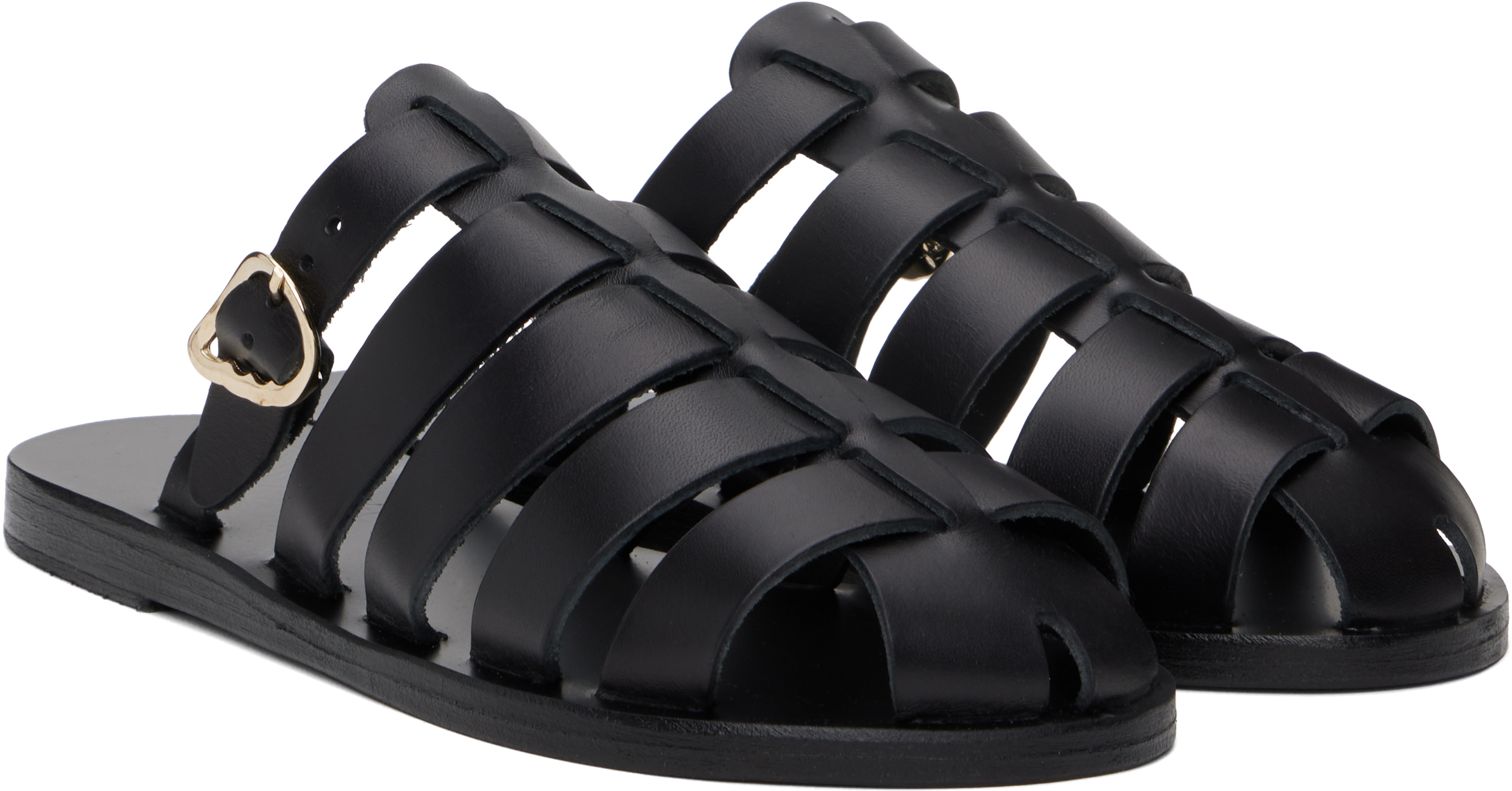 Ancient Greek Sandals Cosmia Slippers In Black