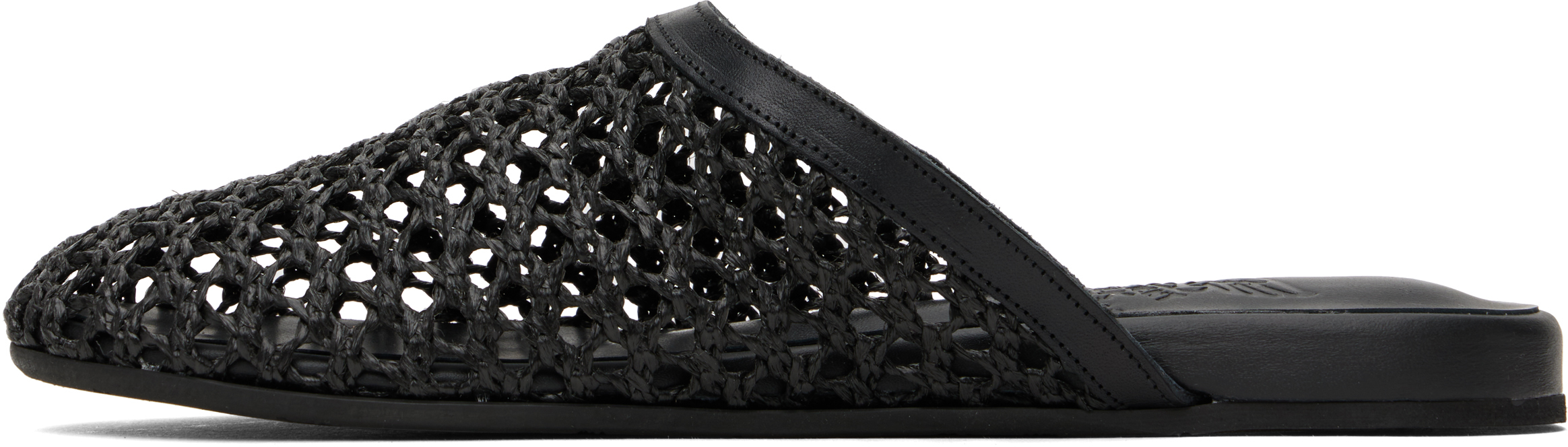 ANCIENT GREEK SANDALS BLACK 'THE SLIPPER' SLIPPERS 