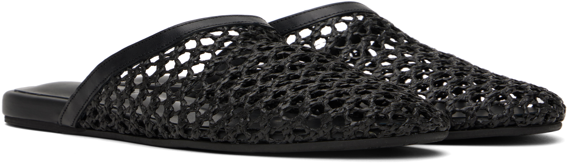 ANCIENT GREEK SANDALS BLACK 'THE SLIPPER' SLIPPERS 