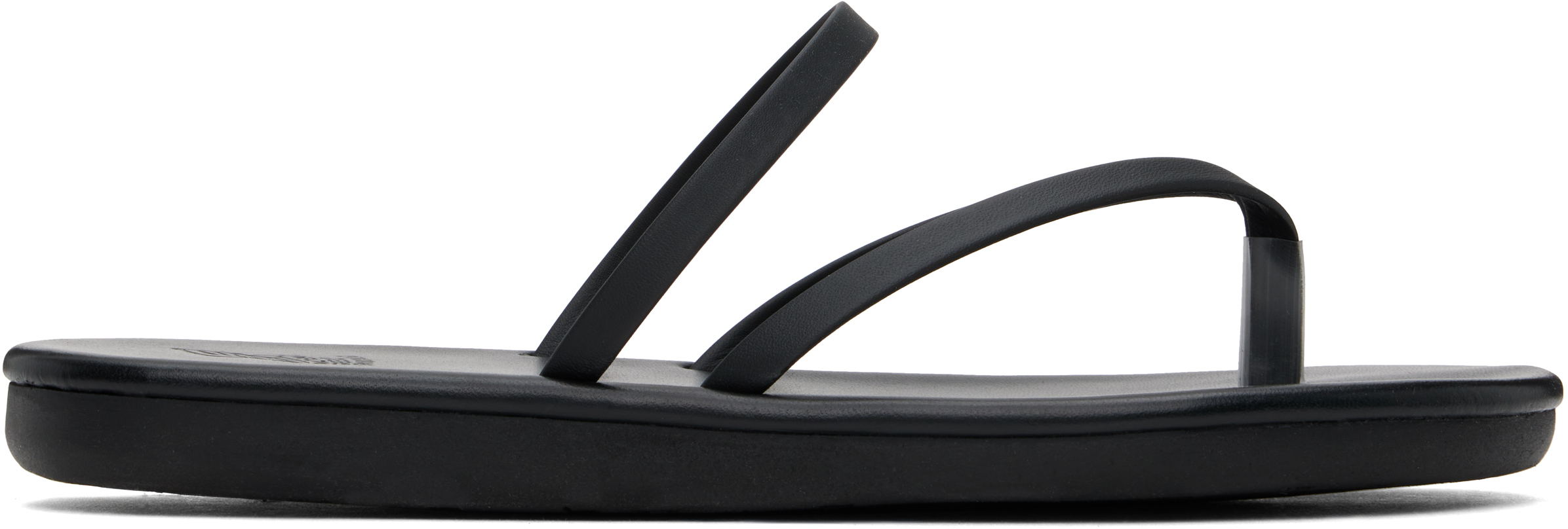 Ancient Greek Sandals Cross-strap Leather Sandals In Black
