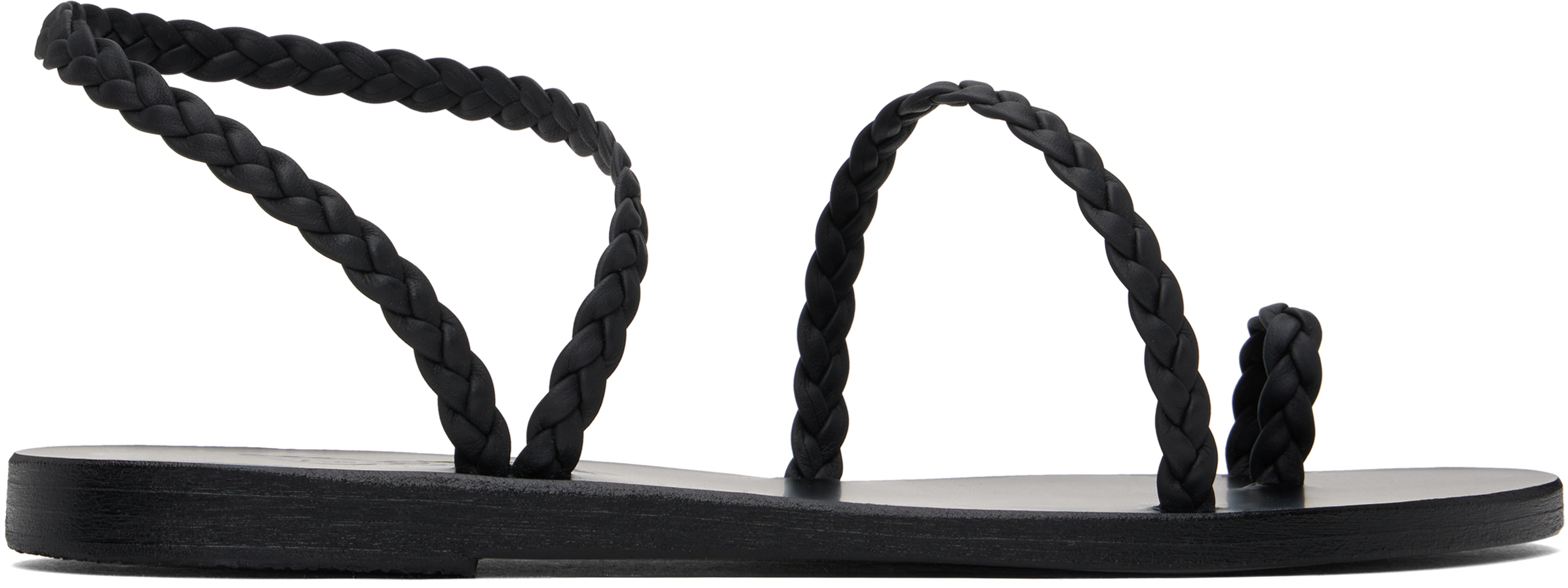 Black Eleftheria Sandals by Ancient Greek Sandals on Sale