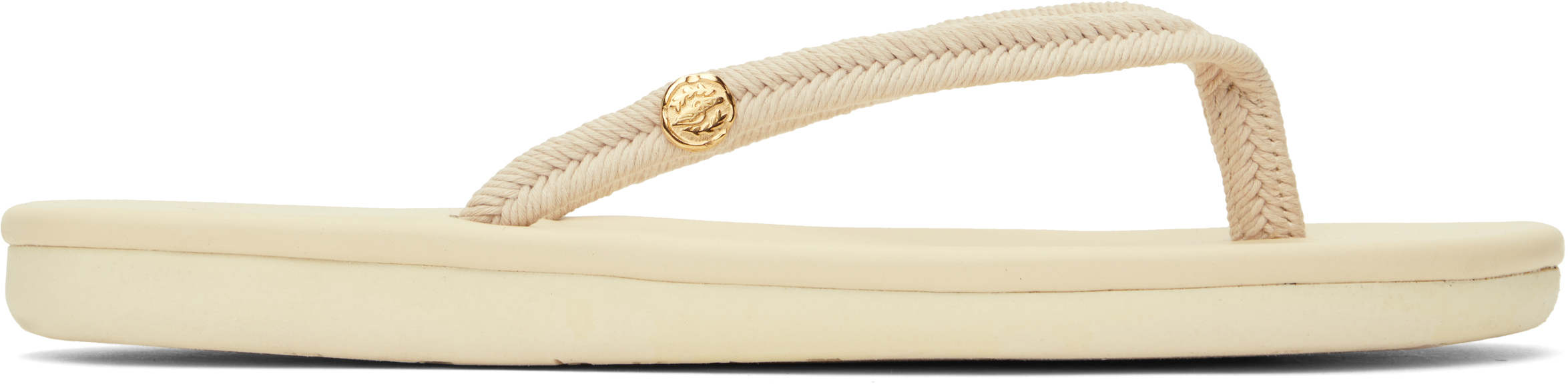 Ancient Greek Sandals Beige Saionara Rope Flip-flops In Beige