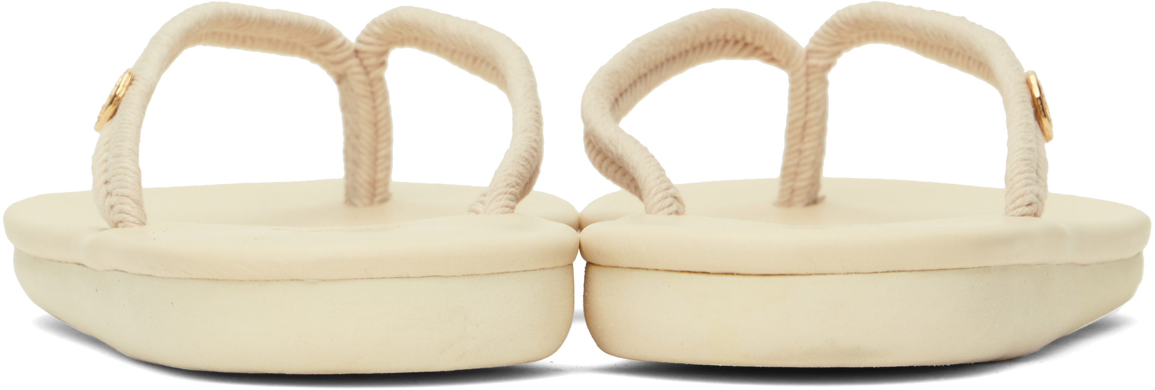 Ancient Greek Sandals Beige Saionara Rope Flip-flops In Beige