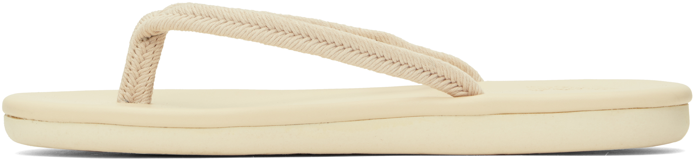Ancient Greek Sandals Beige Saionara Rope Flip-flops In Beige