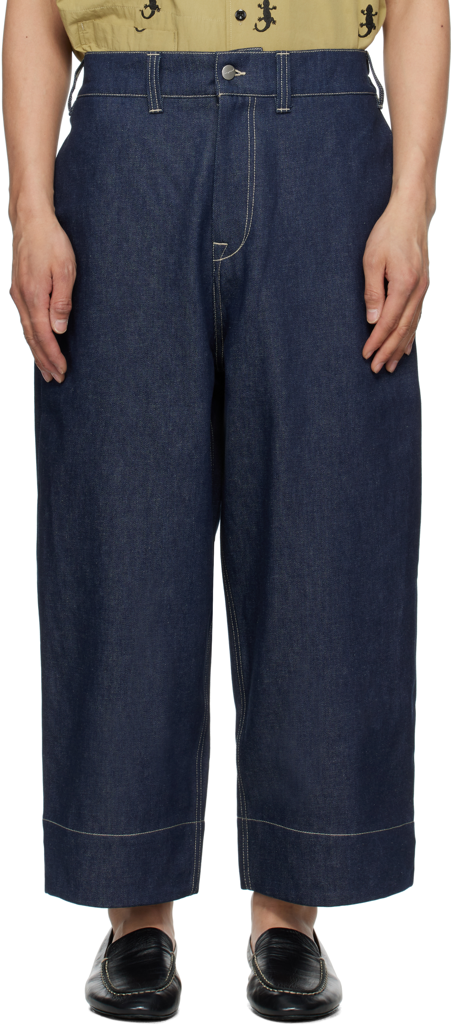 Toogood: Indigo 'The Baker' Jeans | SSENSE Toogood: Indigo 'The Baker' Jeans | SSENSE