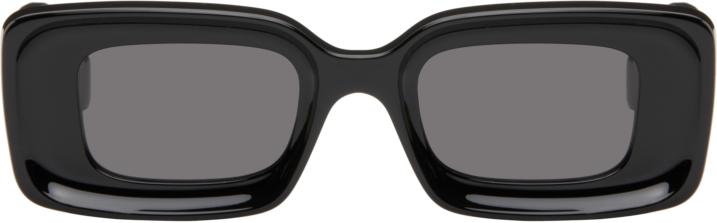 LOEWE BLACK RECTANGULAR SUNGLASSES 