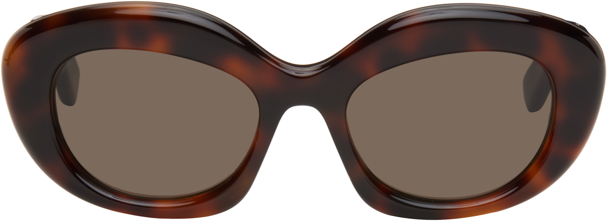 ★LOEWE★ ブラウン Dawn サングラス LOEWE: Brown Dawn Sunglasses | SSENSE